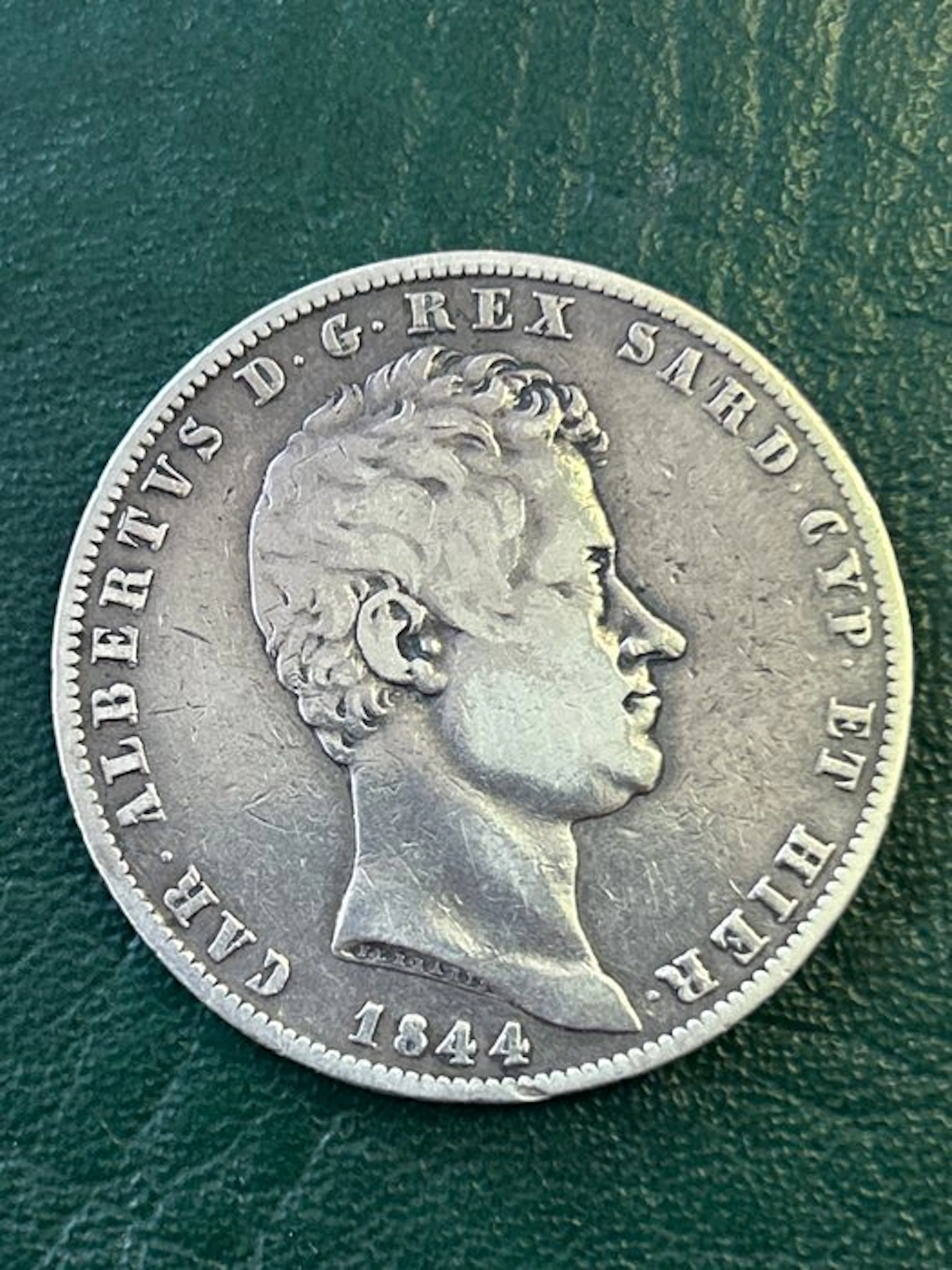 Italy, Savoy Carlo Alberto. 5 Lire 1844 Torino (No reserve price)
