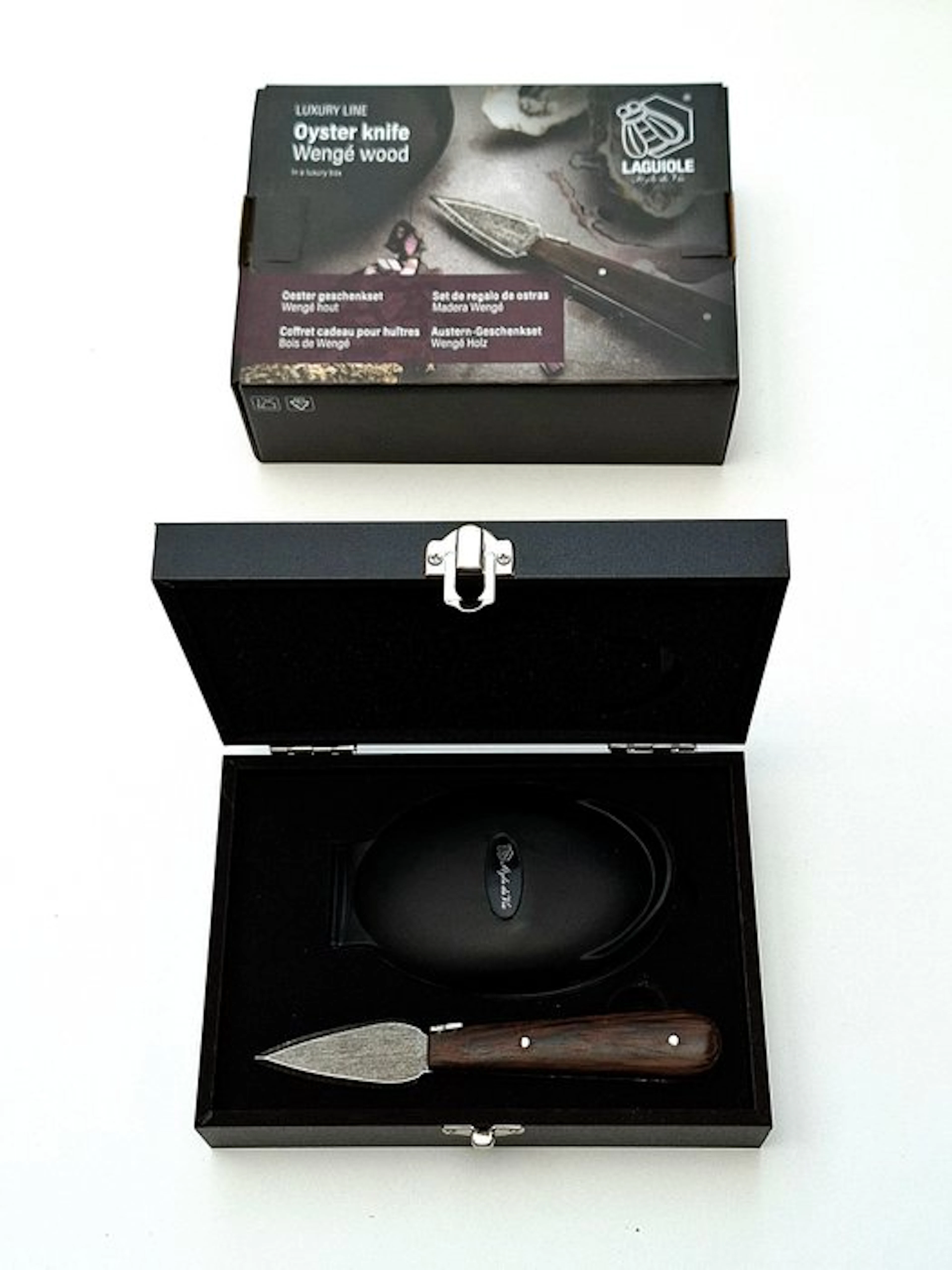 Laguiole - Oyster Knife & Oyster holder - Wengé Black...