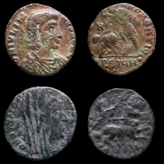Roman Empire. Julian II & Constantine I. 2 Coins Lot. (No reserve price)