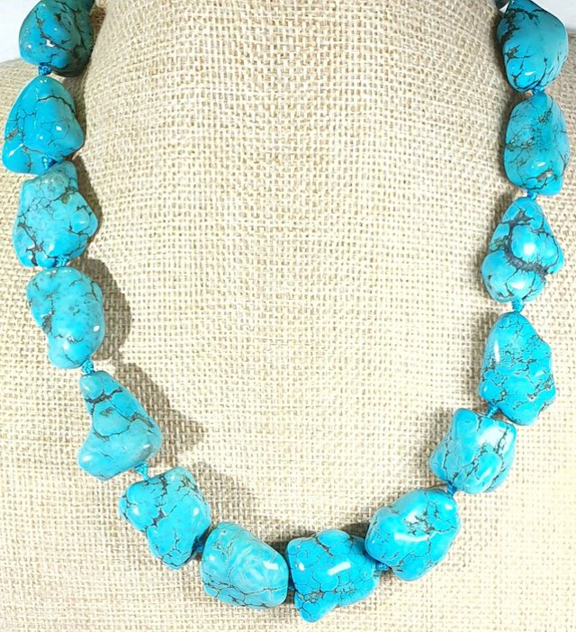 Stabilized Turquoise - Promotes Meditation - 925 Silver...