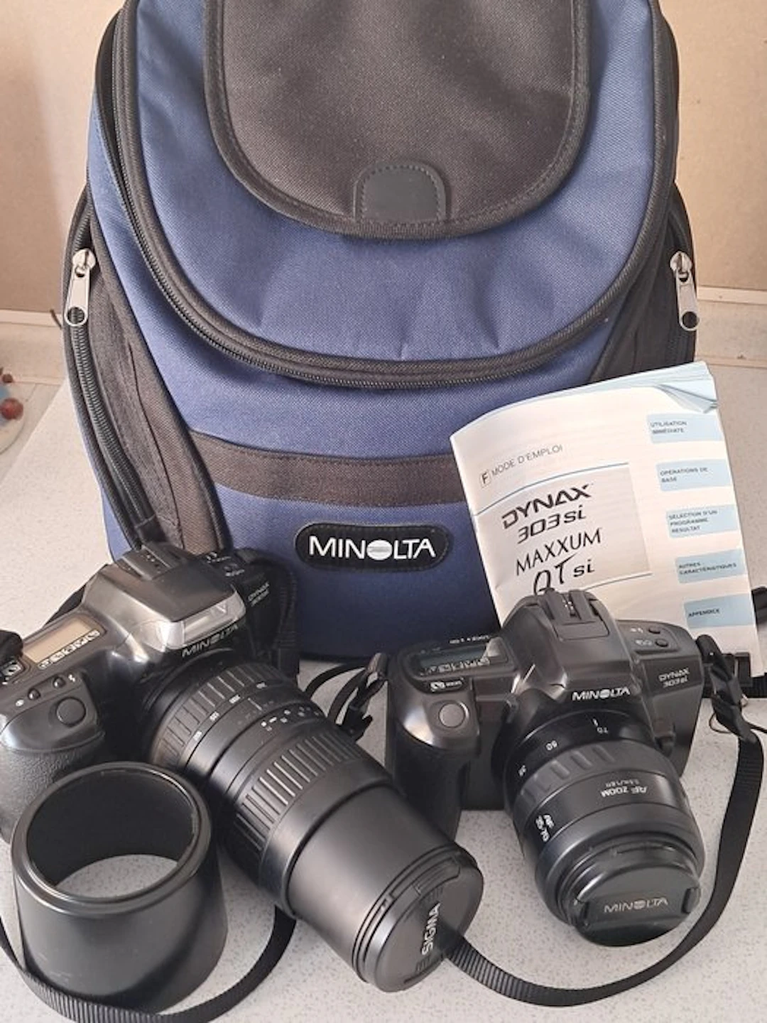 Minolta, Sigma Dynax 303si / Dynax 3000i + 35-70mm + 100-300mm + acc