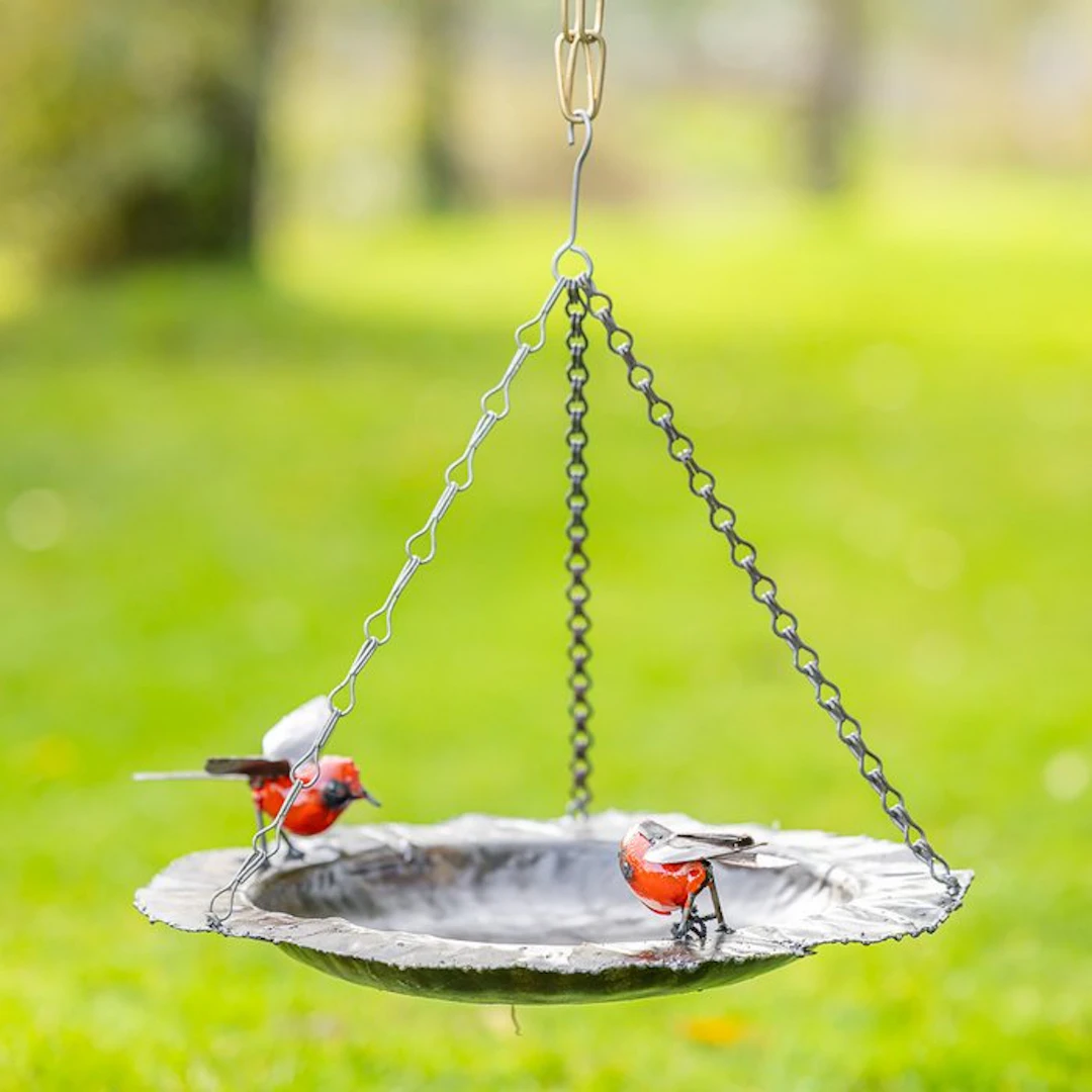 Birdbath - Metal - bird drinking bowl