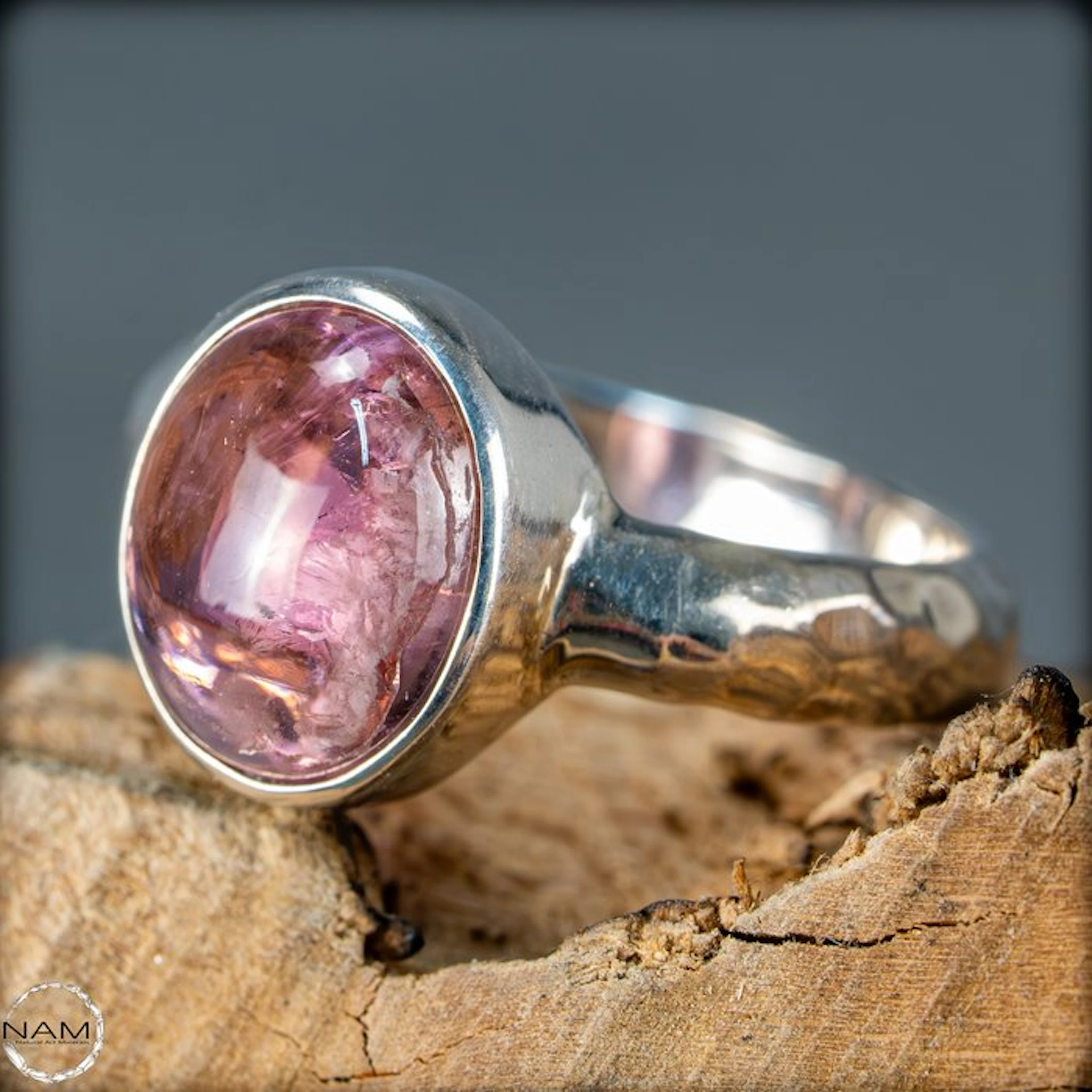 Natural Tourmaline-Rubellite Ring 925 silver 25.95 ct- 5.19 g
