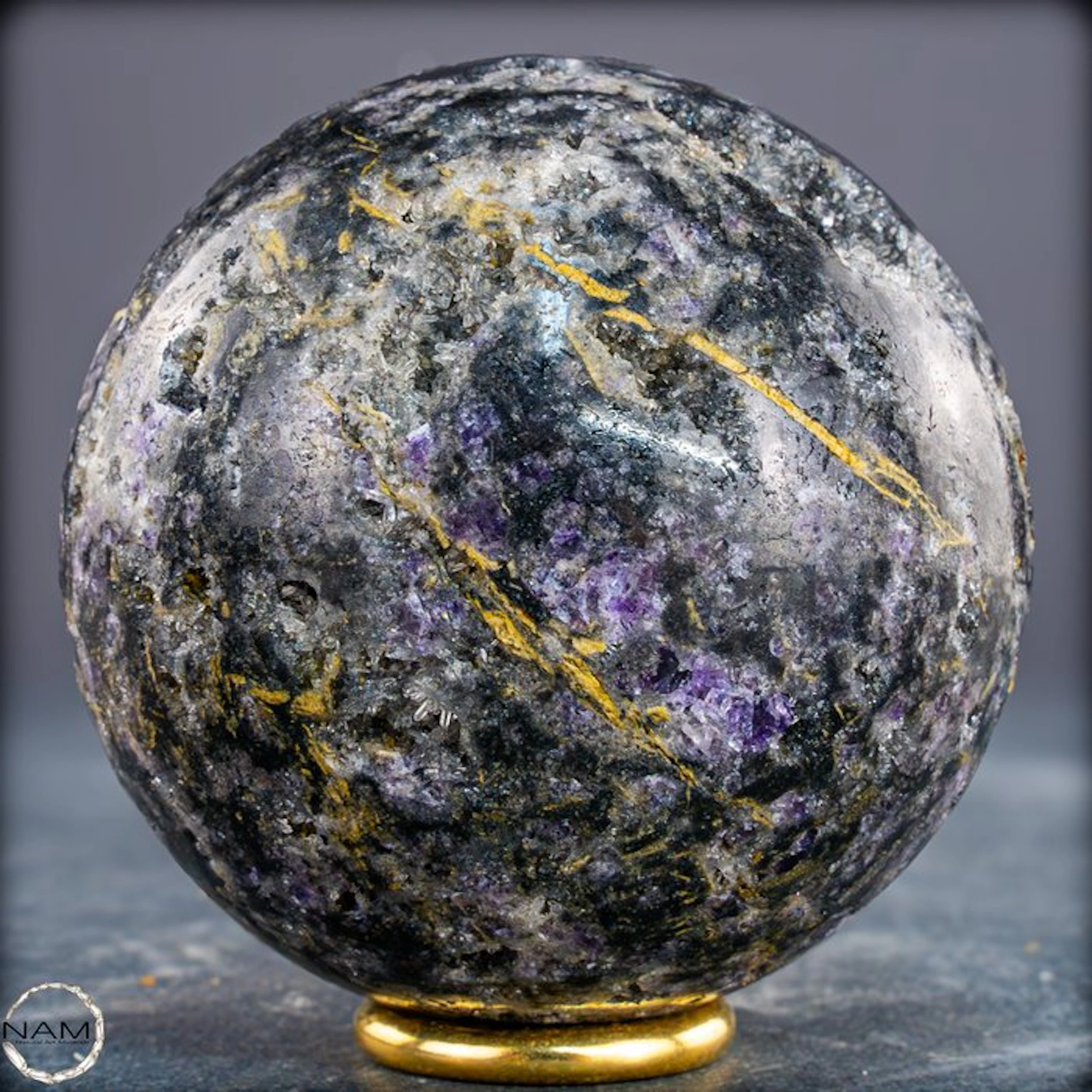 Natural sphalerite sphere with crystalline inclusions- 433.04 g