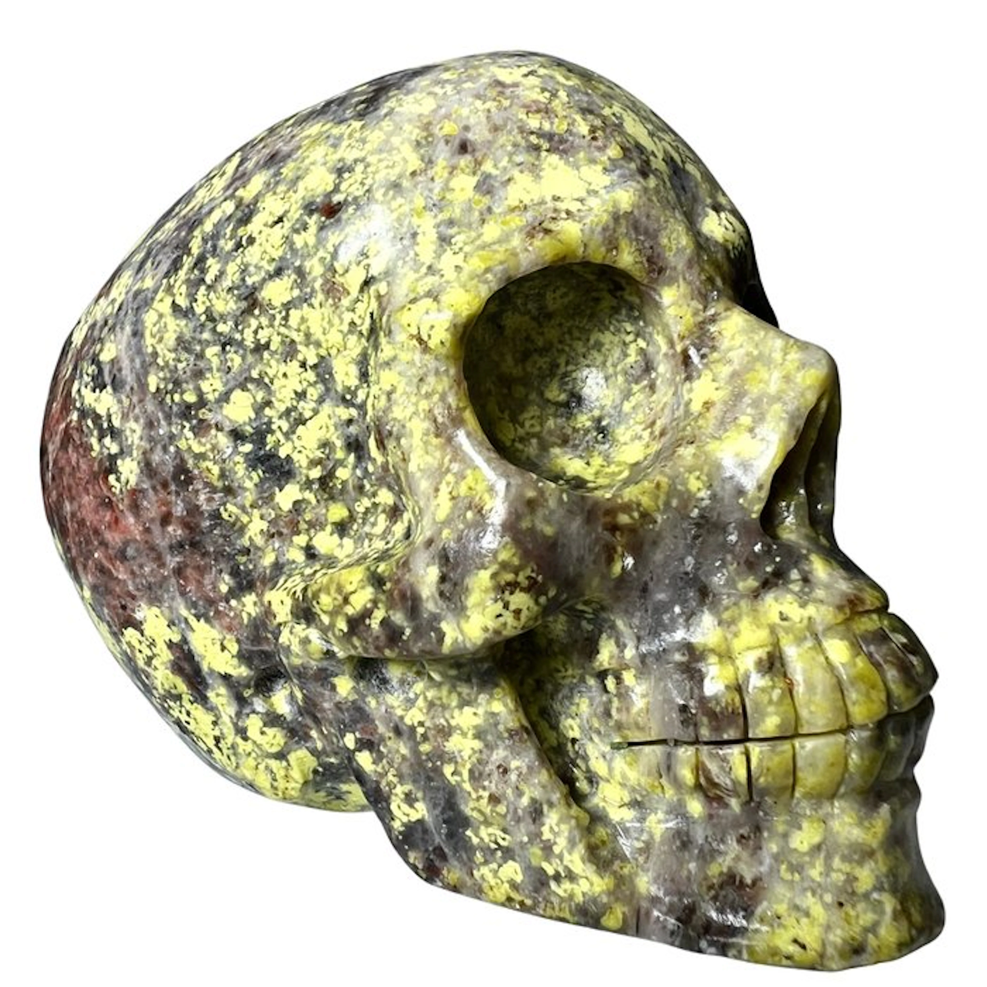 Peach Jasper Skull - Premium Carving - Height: 90 mm...