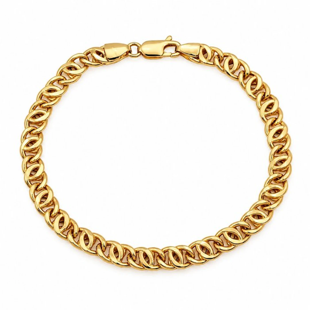 No reserve price - Bracelet - 18 kt. Yellow gold - Made in Italy - Handmade