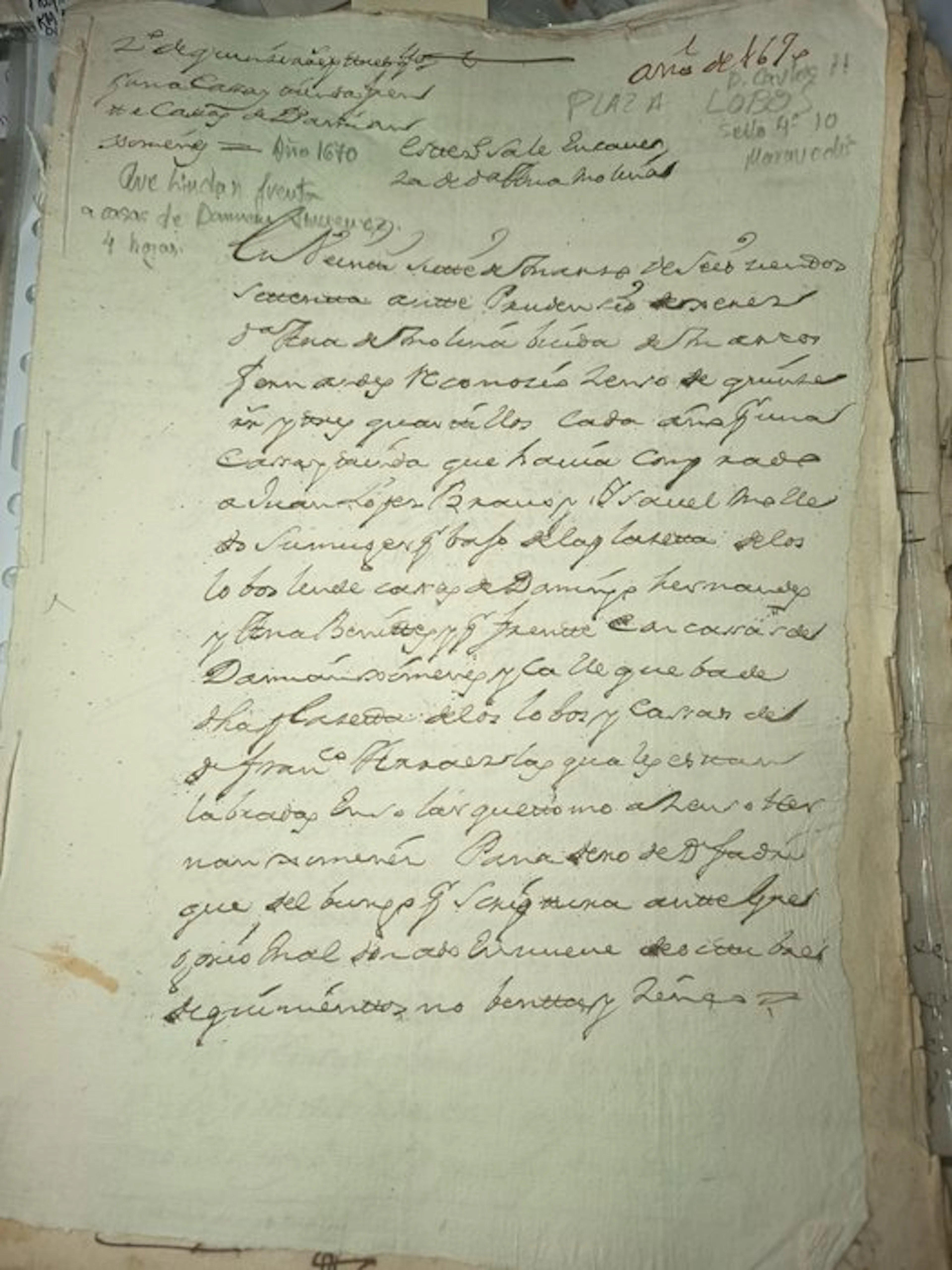 Spain - Document - Los lobos - 1670