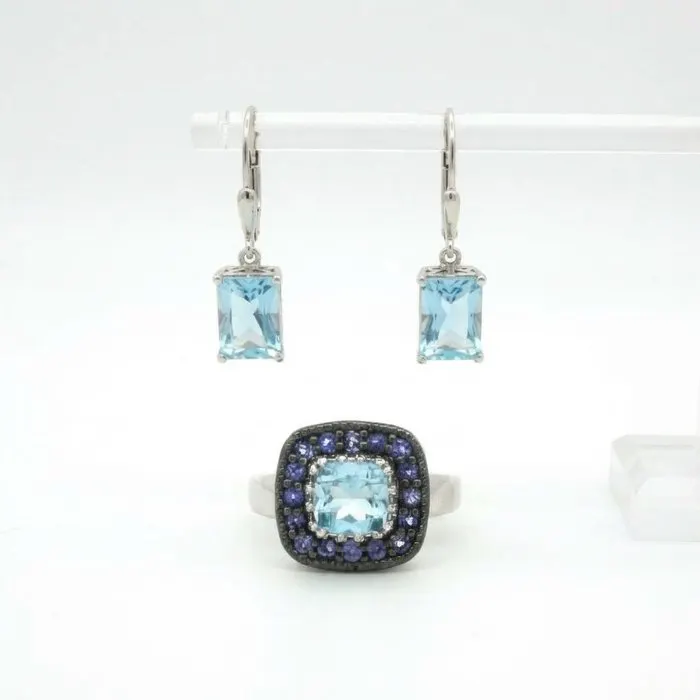 No reserve price - 2 piece jewellery set Silver - 6.33ct