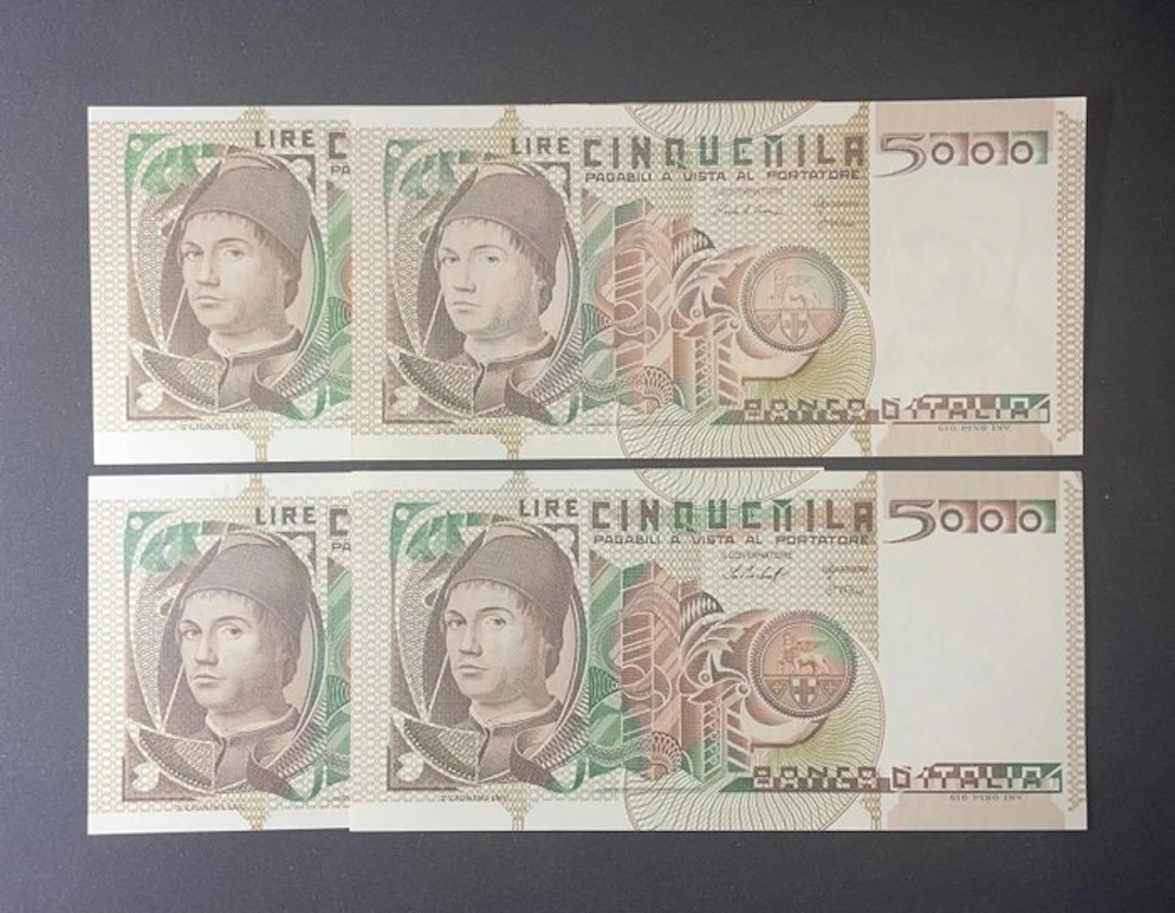 Italy. - 4 x 5.000 Lire 1979-1983 - tutti i decreti - Gigante BI 68A