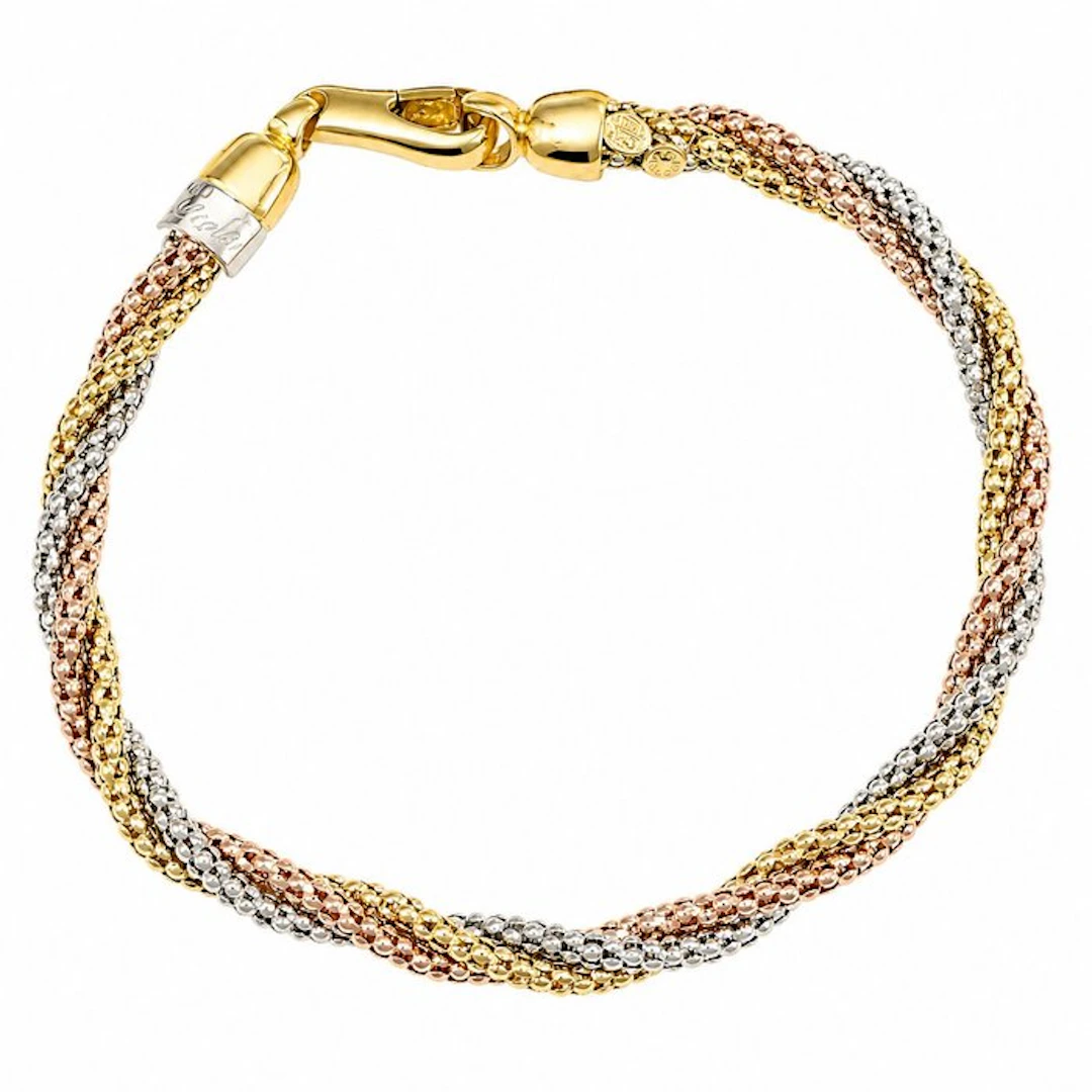 Bracelet - 18 kt. Yellow gold, Rose gold, White gold - Made in Italy - Handmade
