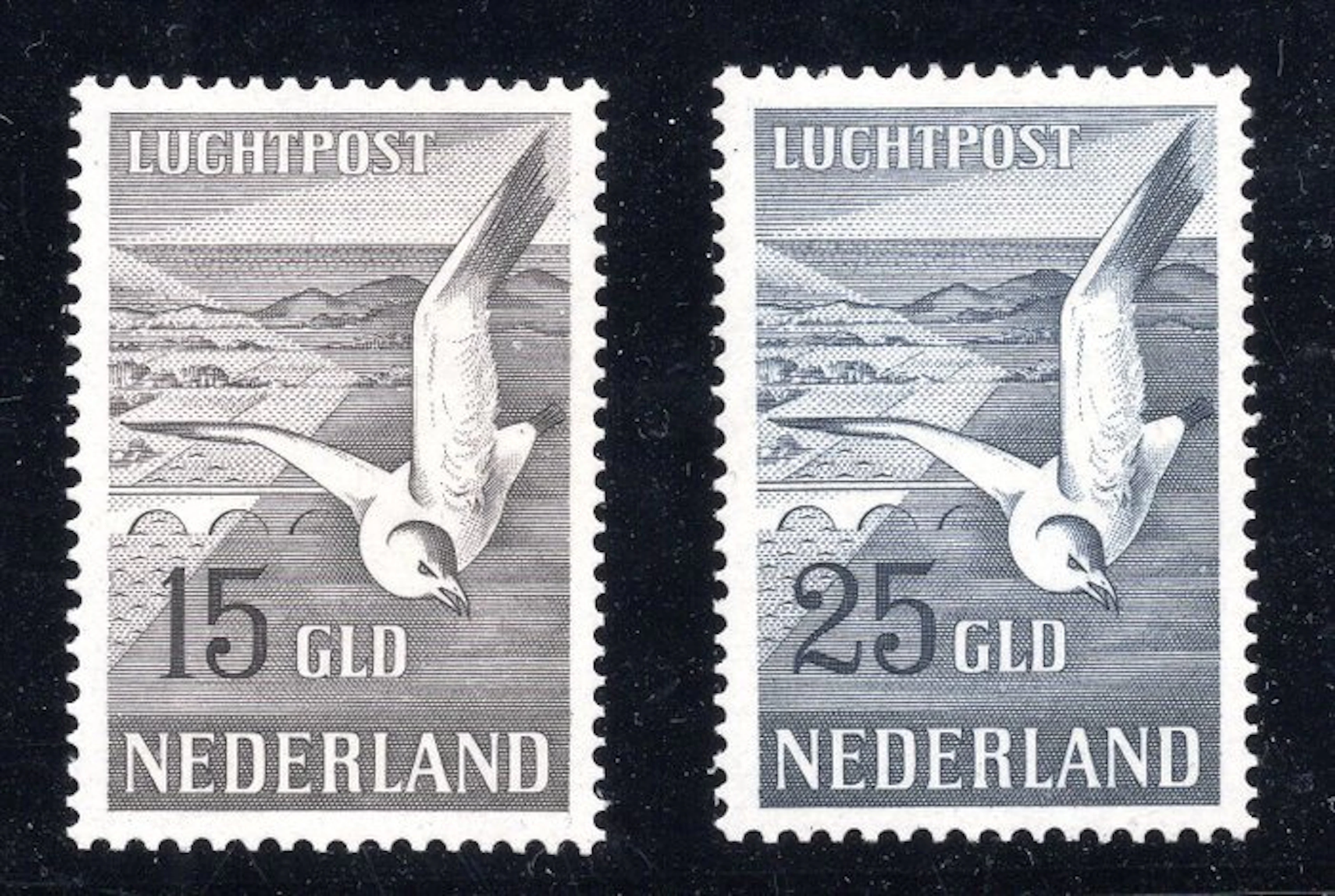 Netherlands 1951 - seagulls - NVPH LP 12/13