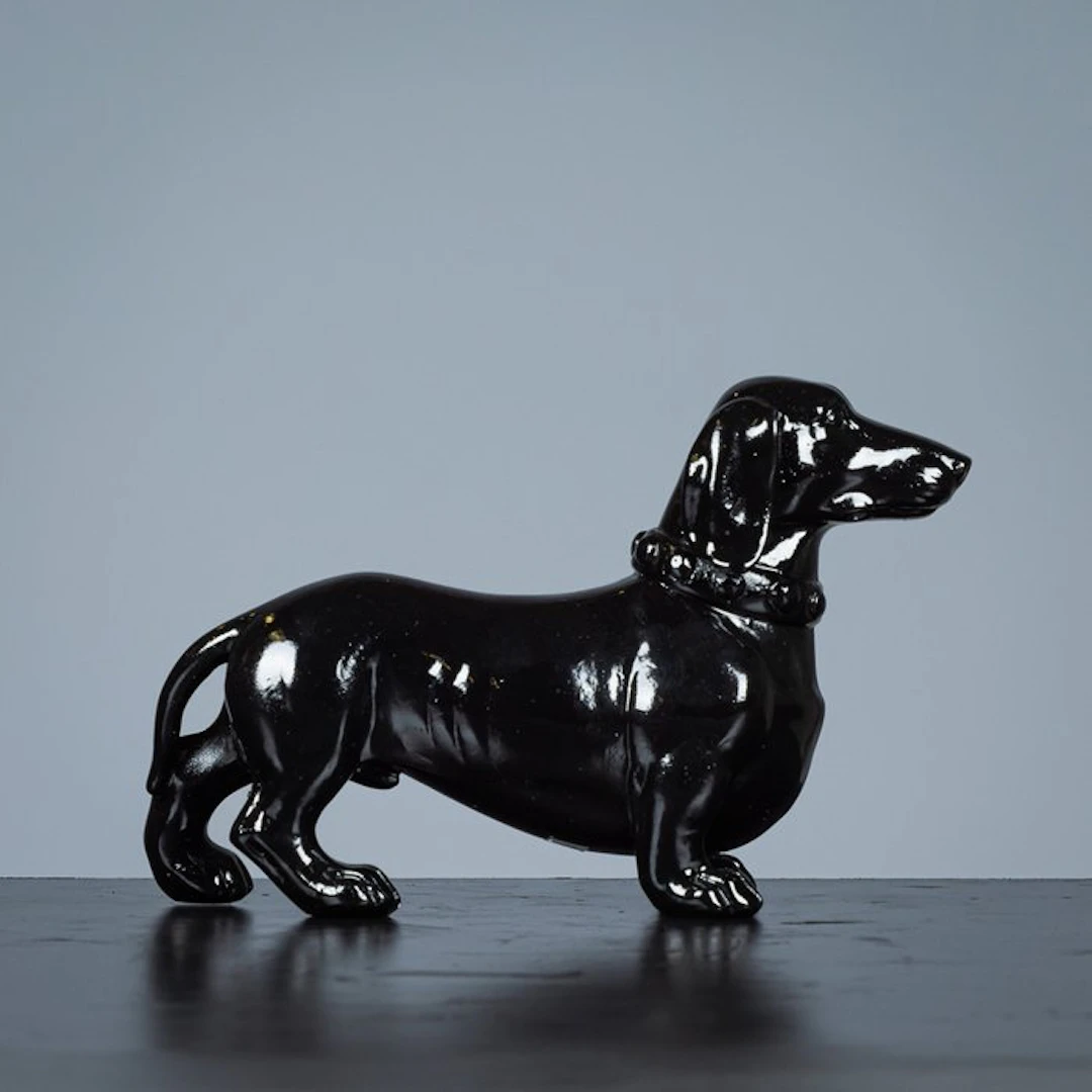 Sculpture, Fraaie Teckel - 210 mm - Resin - 2022