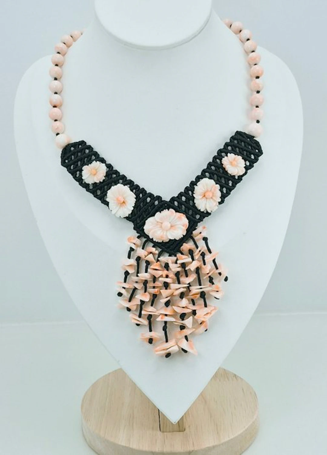 Coral - Silver, Gold-plated - Necklace - PINK CORAL