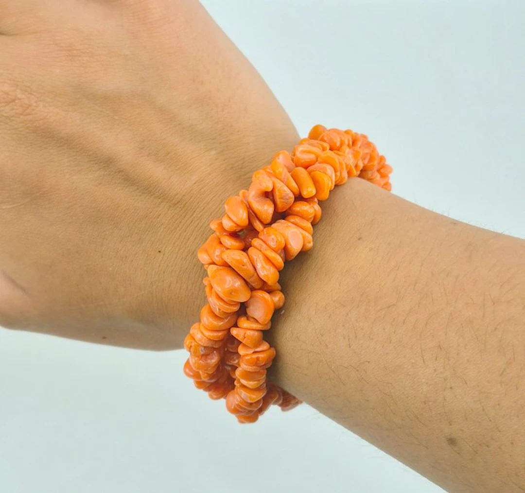 Coral - Silver, Gold-plated - Bracelet - CORALLO MEDITERRANEO