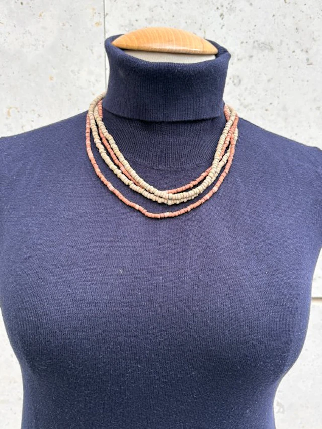 Ancient Egyptian Terracotta Beaded necklace. - 100 cm