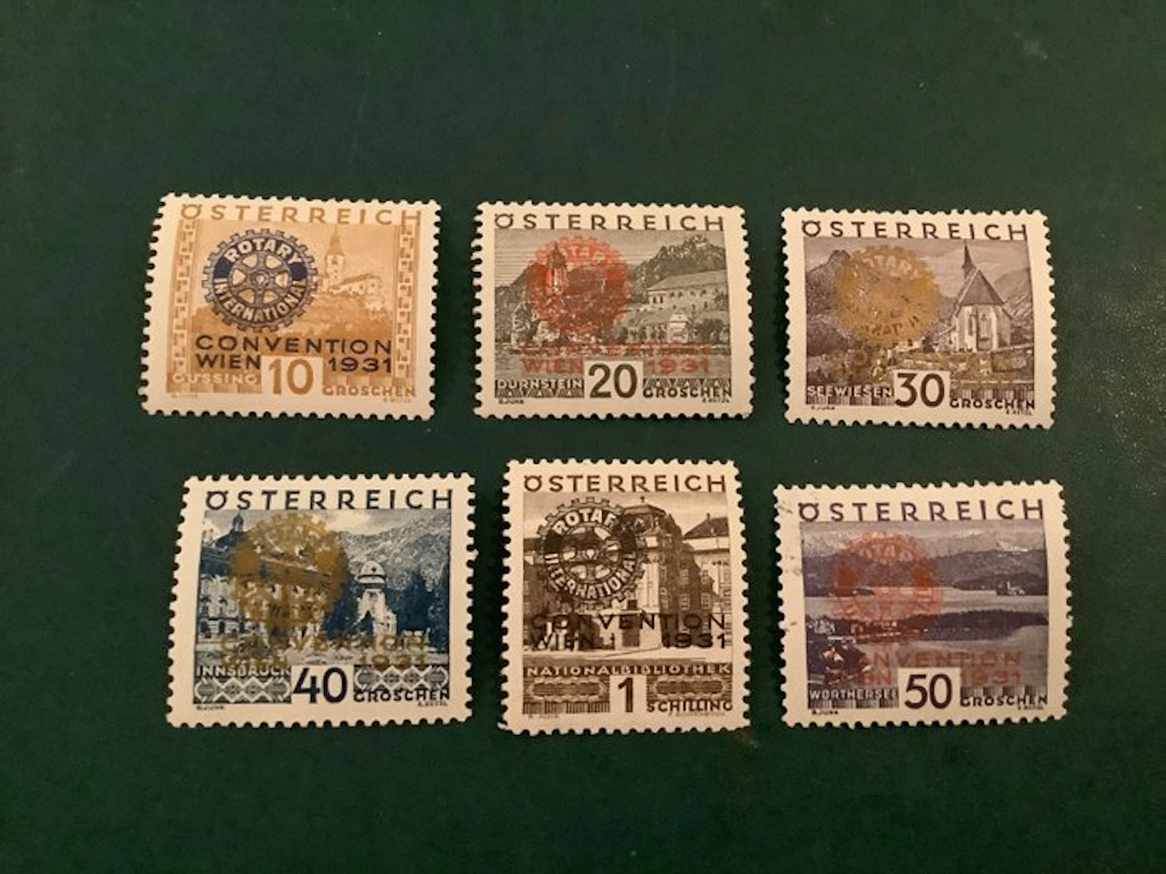 Austria 1931 - Rotary - MH - Michel 518/523