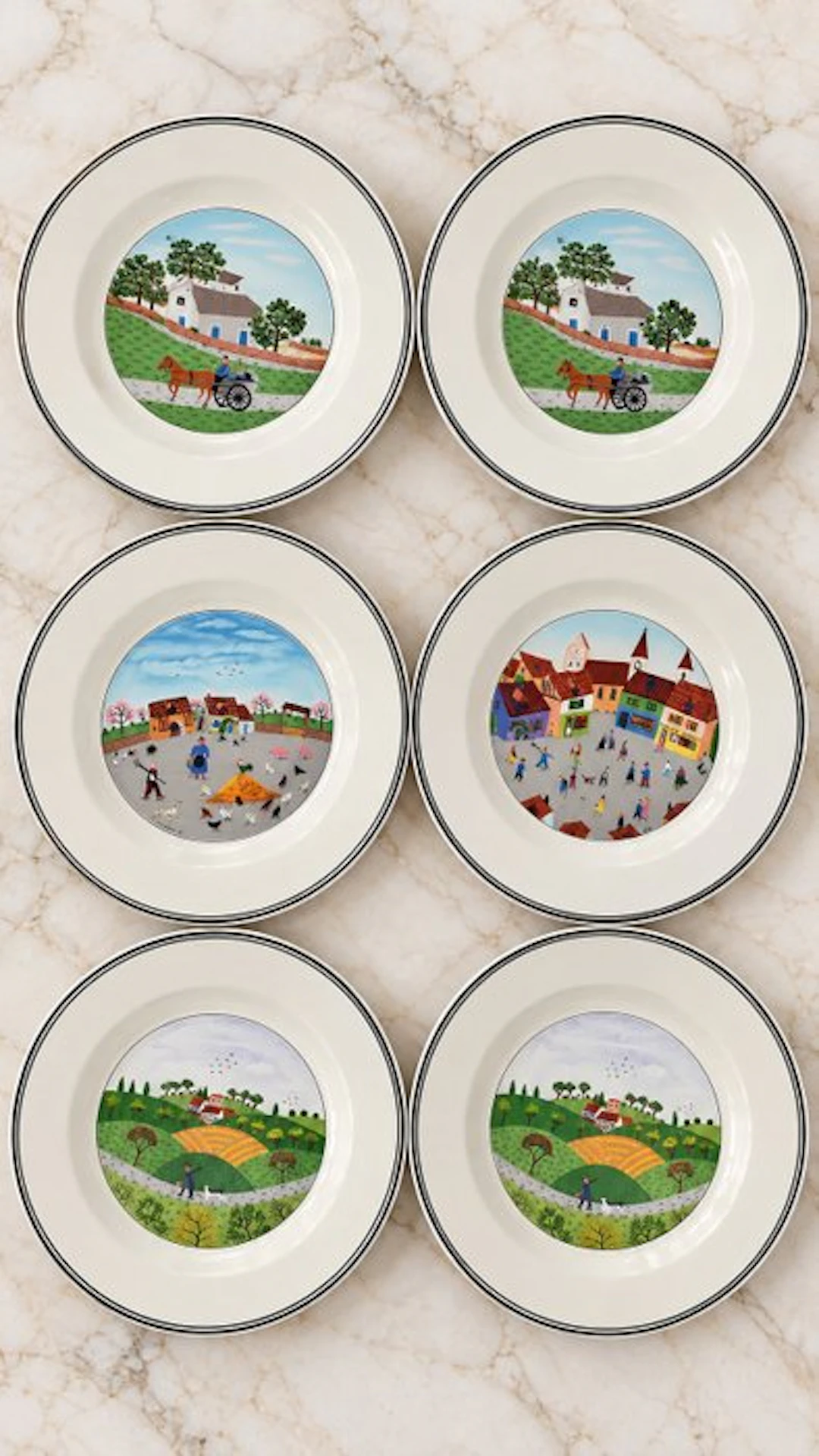 Villeroy & Boch - 6 Assiettes creuses décoratives «...