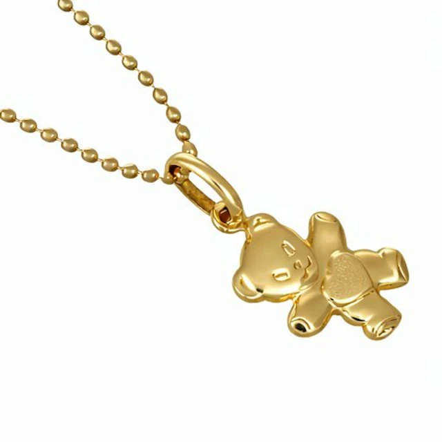 Necklace with pendant - 18 kt. Yellow gold - Made in Italy - Handmade