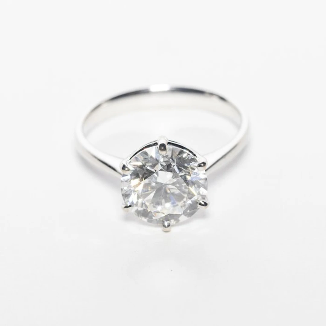 No reserve price - Engagement ring - 18 kt