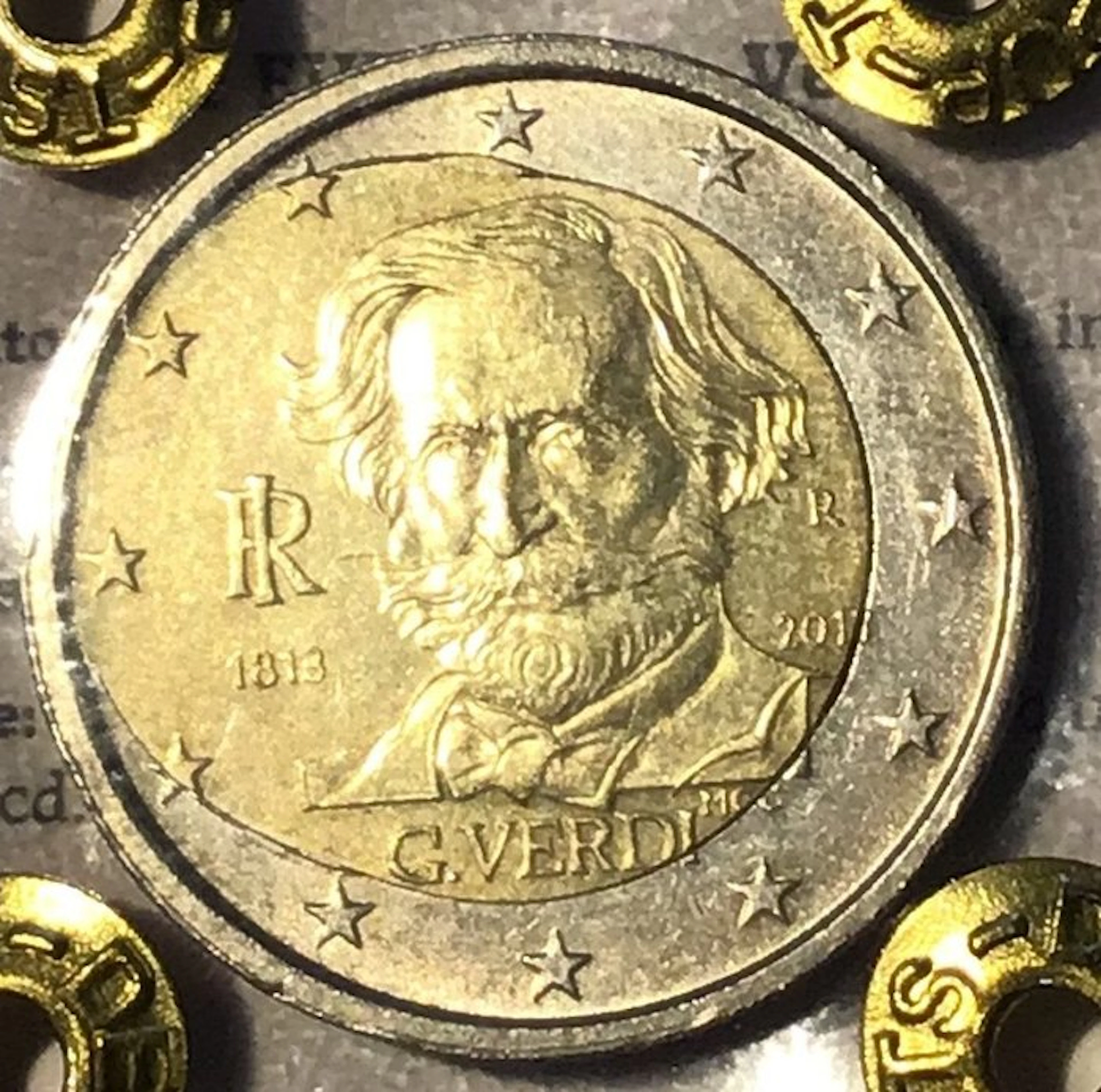 Italy. 2 Euro 2013 "Giuseppe Verdi" con "occhio di bue" (No reserve price)