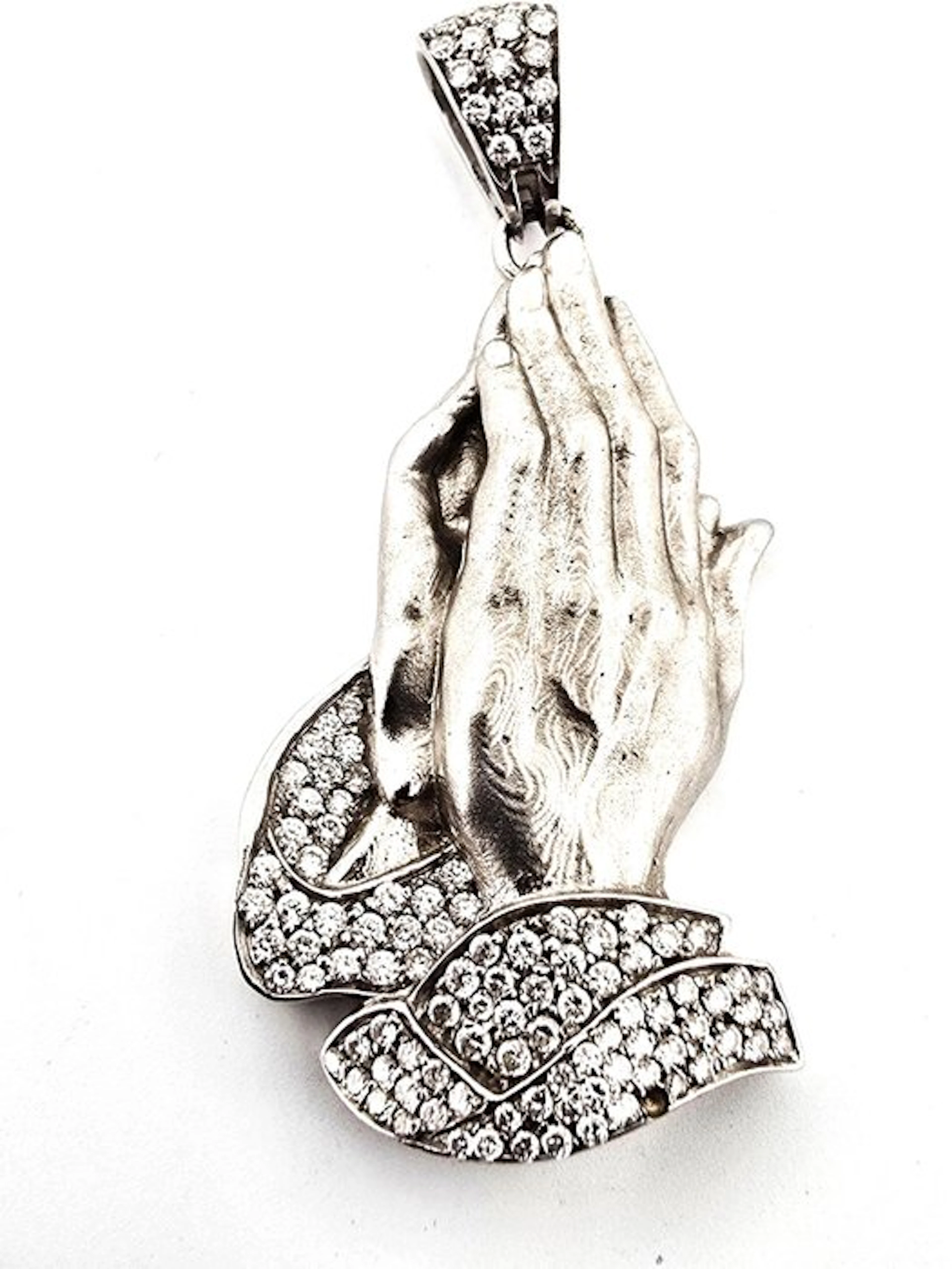 Pendant - 18 kt. White gold - 2.00ct. tw. Diamond (Natural)