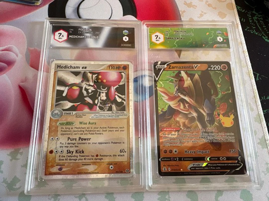 Pokémon - 2 Graded card - Medicham Foil, Full art - Graad 7.5 - EX - EX Emerald