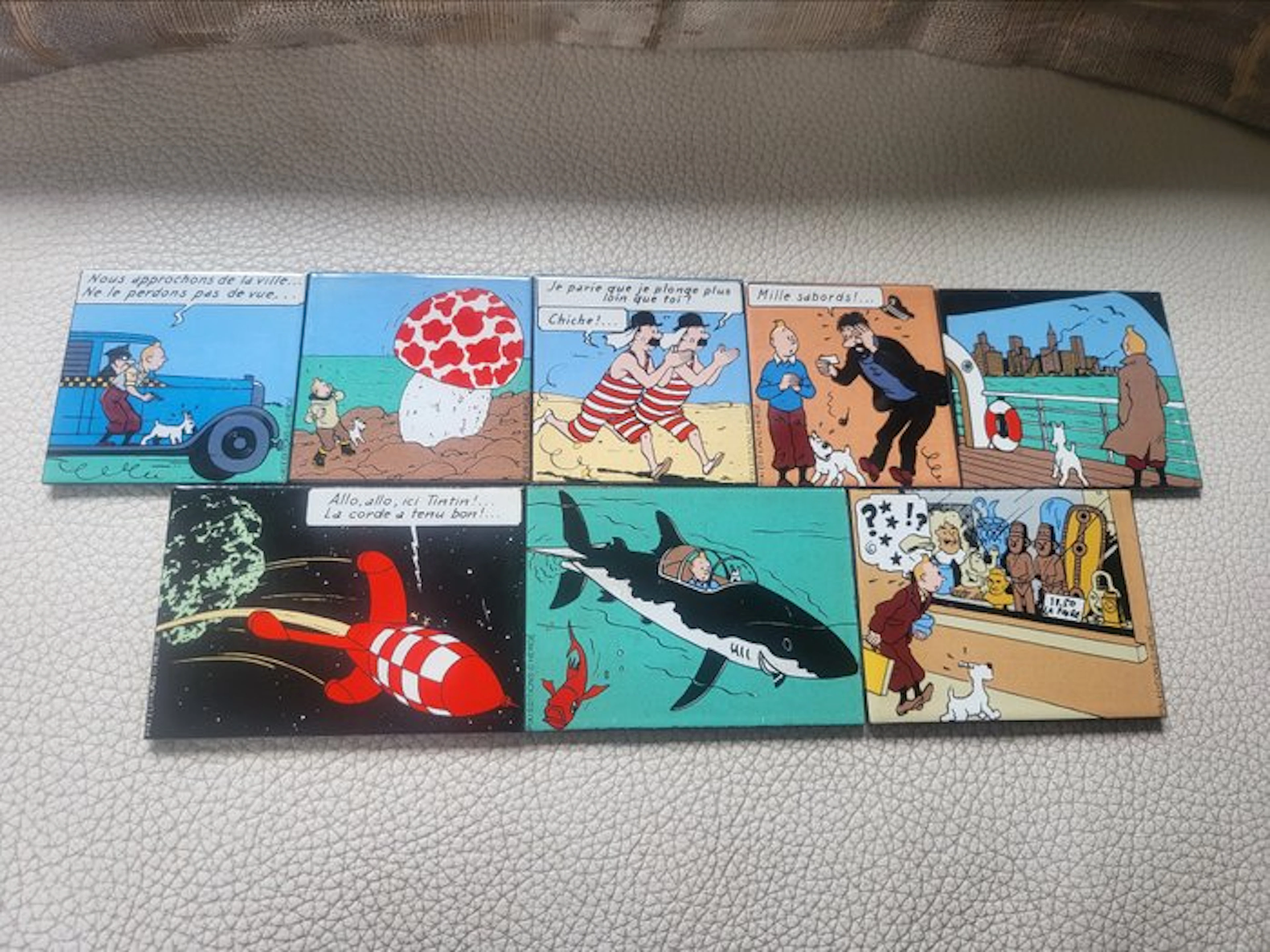 Ensemble de 8 magnets Pixi - Tintin - 1994