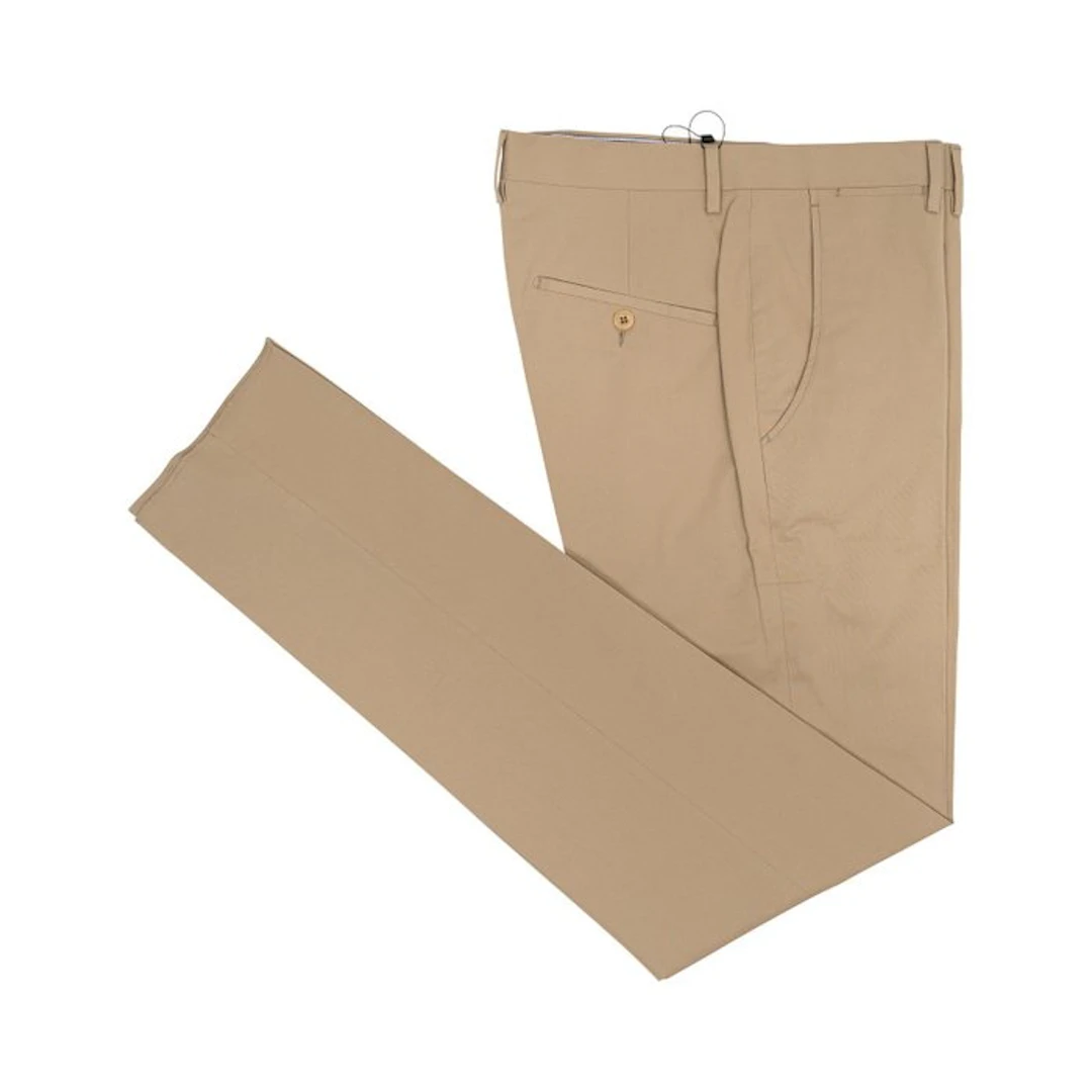 RUBINACCI NAPOLI - 56 IT - " Luca" Beige Cotton Chino Trouser Pant Made in Napoli - Pantaloni - Nuovo con etichette