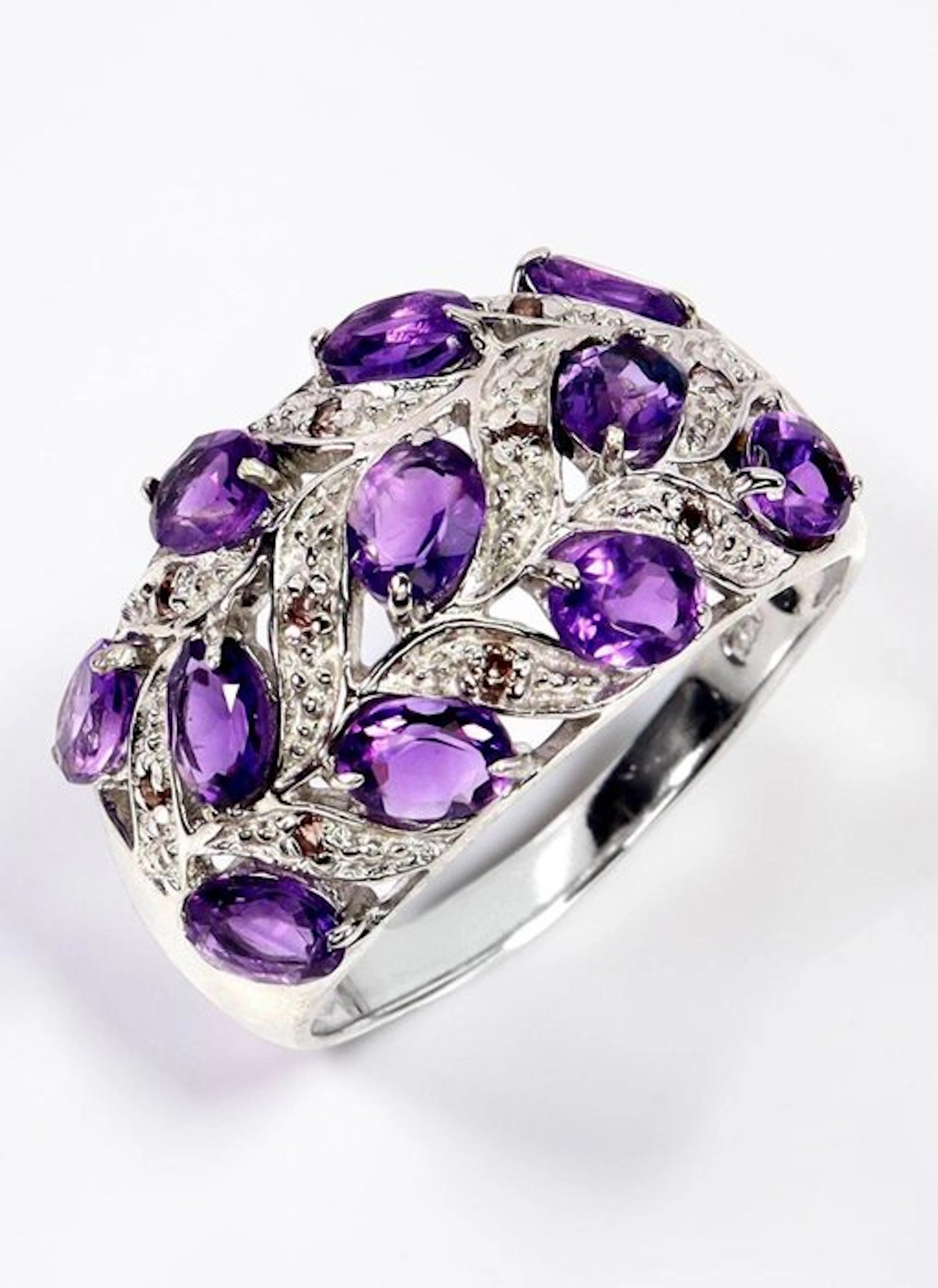 No reserve price - Ring 14K White Gold Plated 925 Silver - 0.00ct