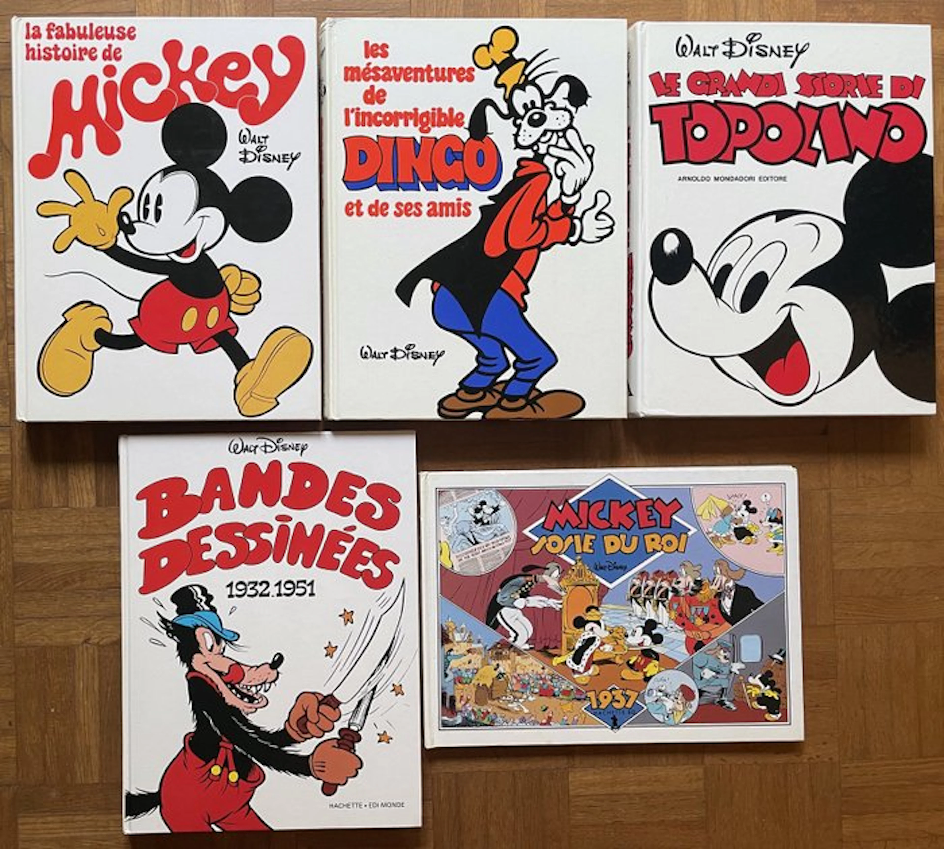 Walt Disney - 5x C - 5 Album - First edition - 1973/1988