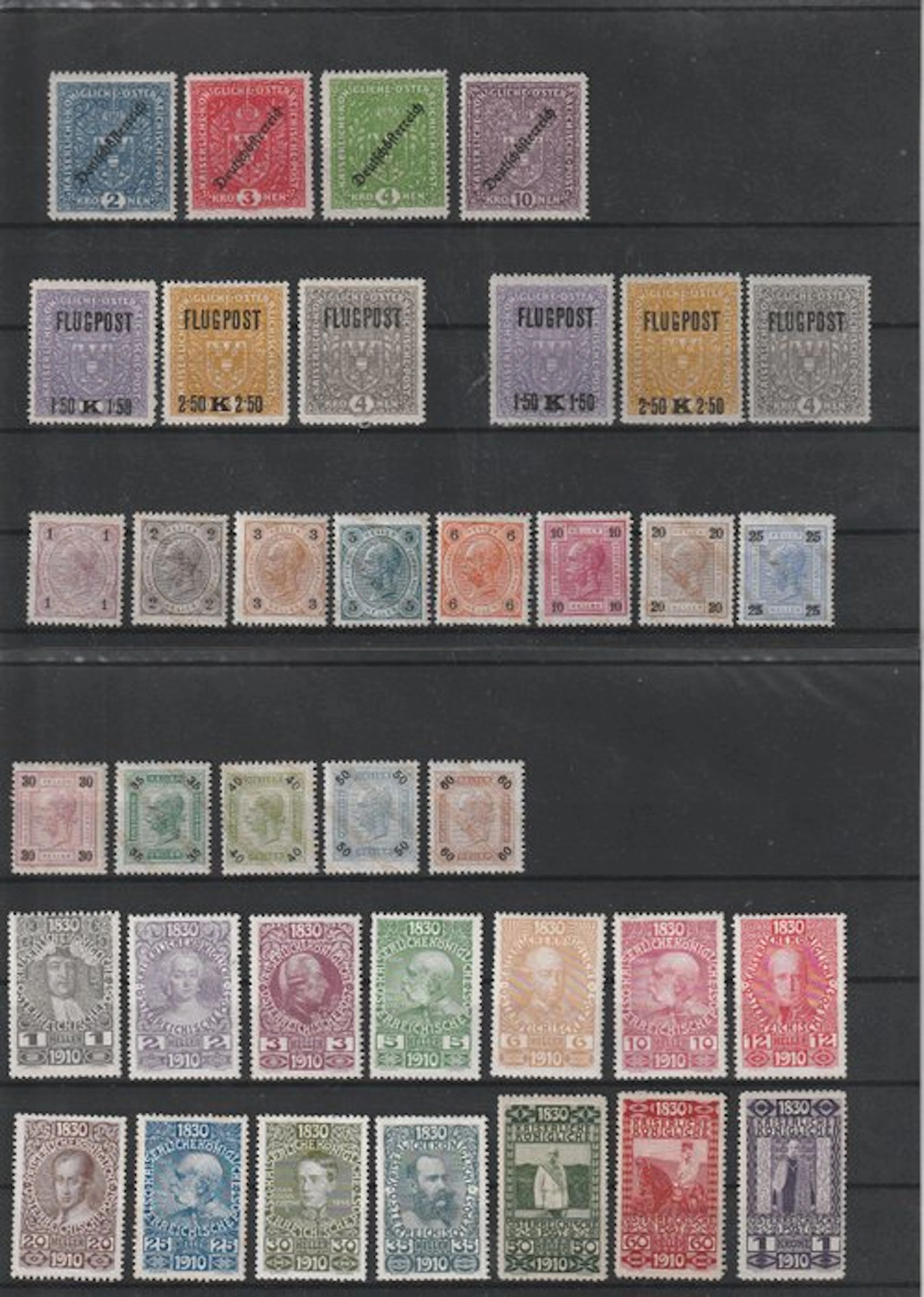Austria 1900/1918 - Various main series from this period...