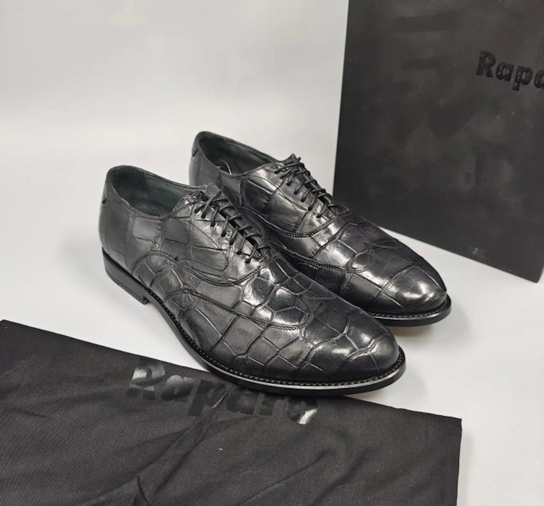 Raparo-Wingtip-Crocodile-UK7 - Lace-up shoes - Size: EU 41 - New in box