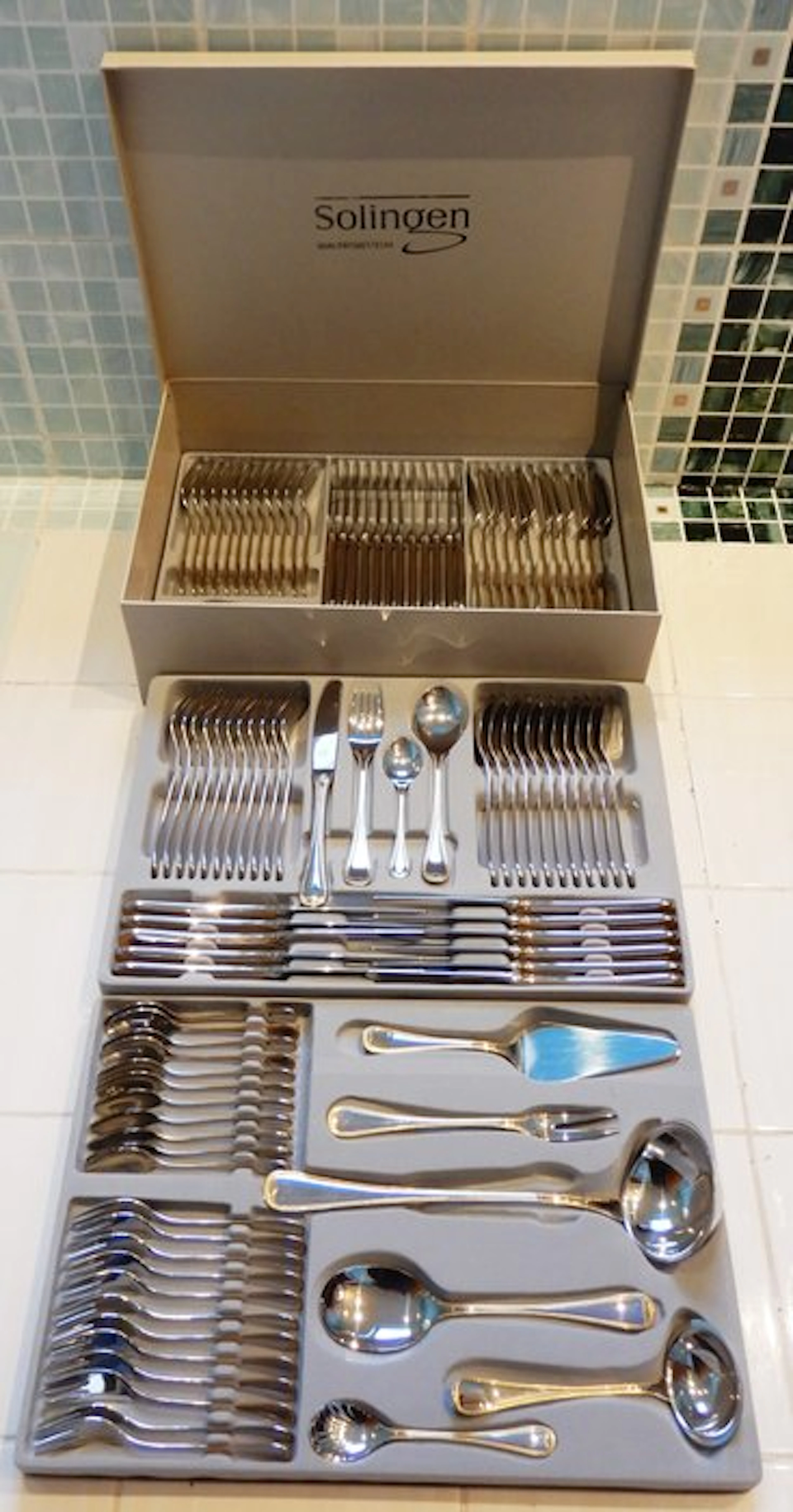 SBS Solingen - Cutlery set for 12 (116) - Inox 18/10