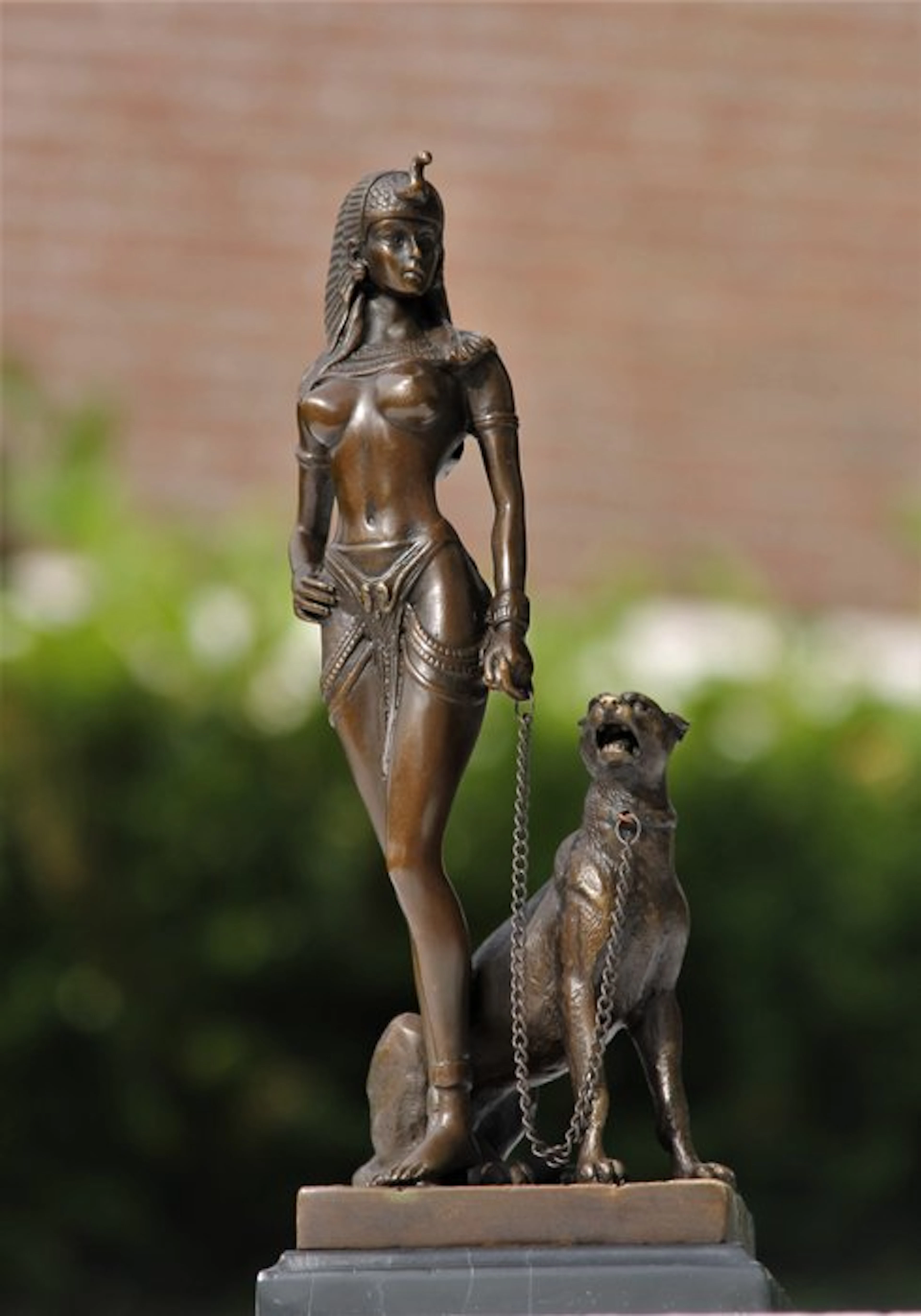 Statue, cleopatra - 26 cm - Bronze