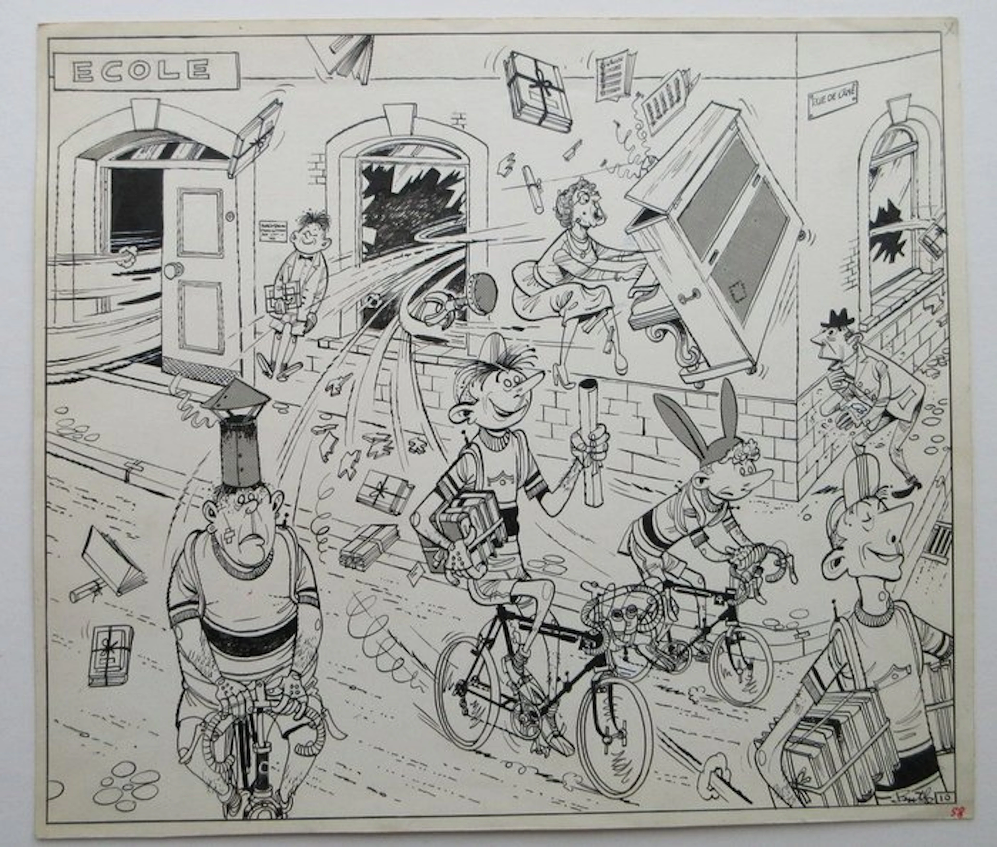 Buth - 1 Original page - Thomas Pips - in de ronde van Frankrijk