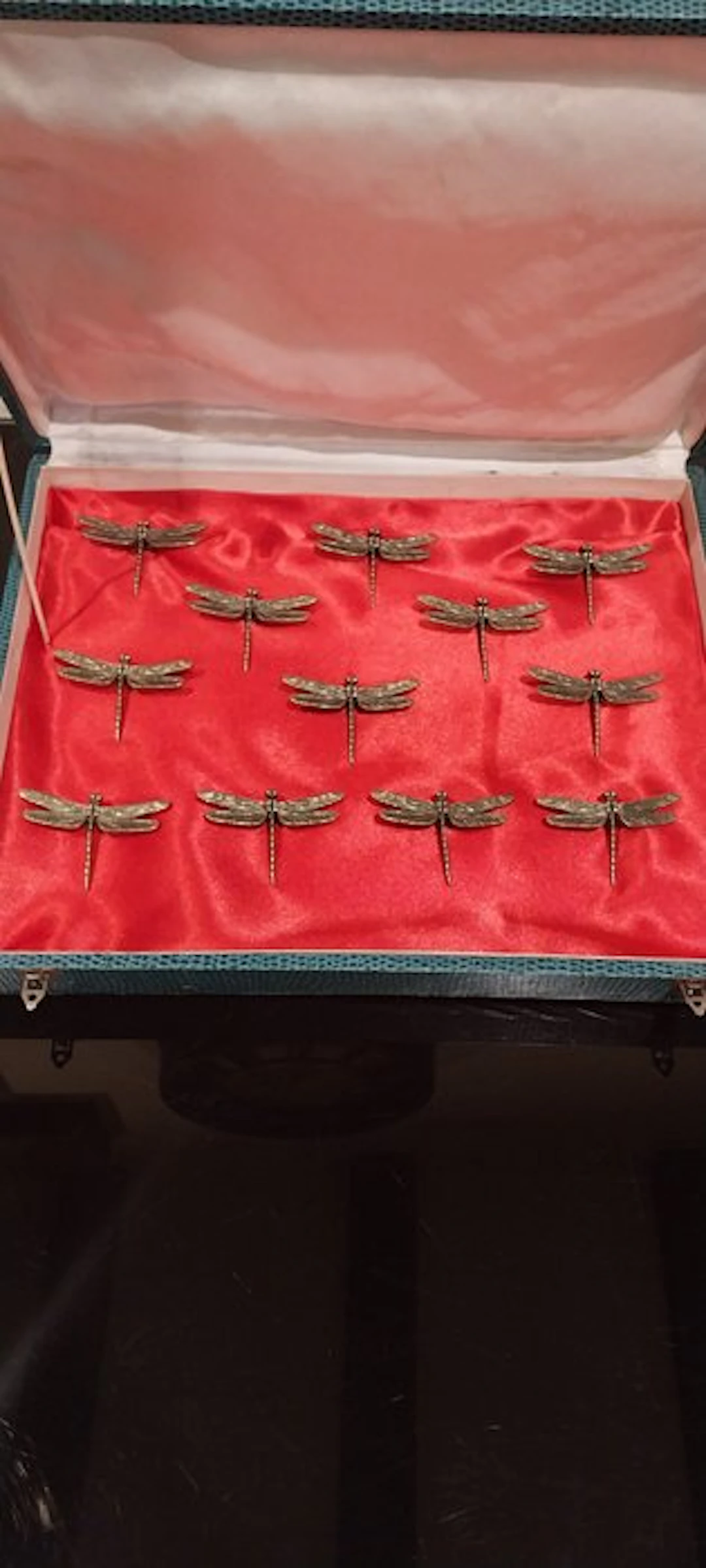 Knife rest (12) - libellules grands modèles - Gilt brass