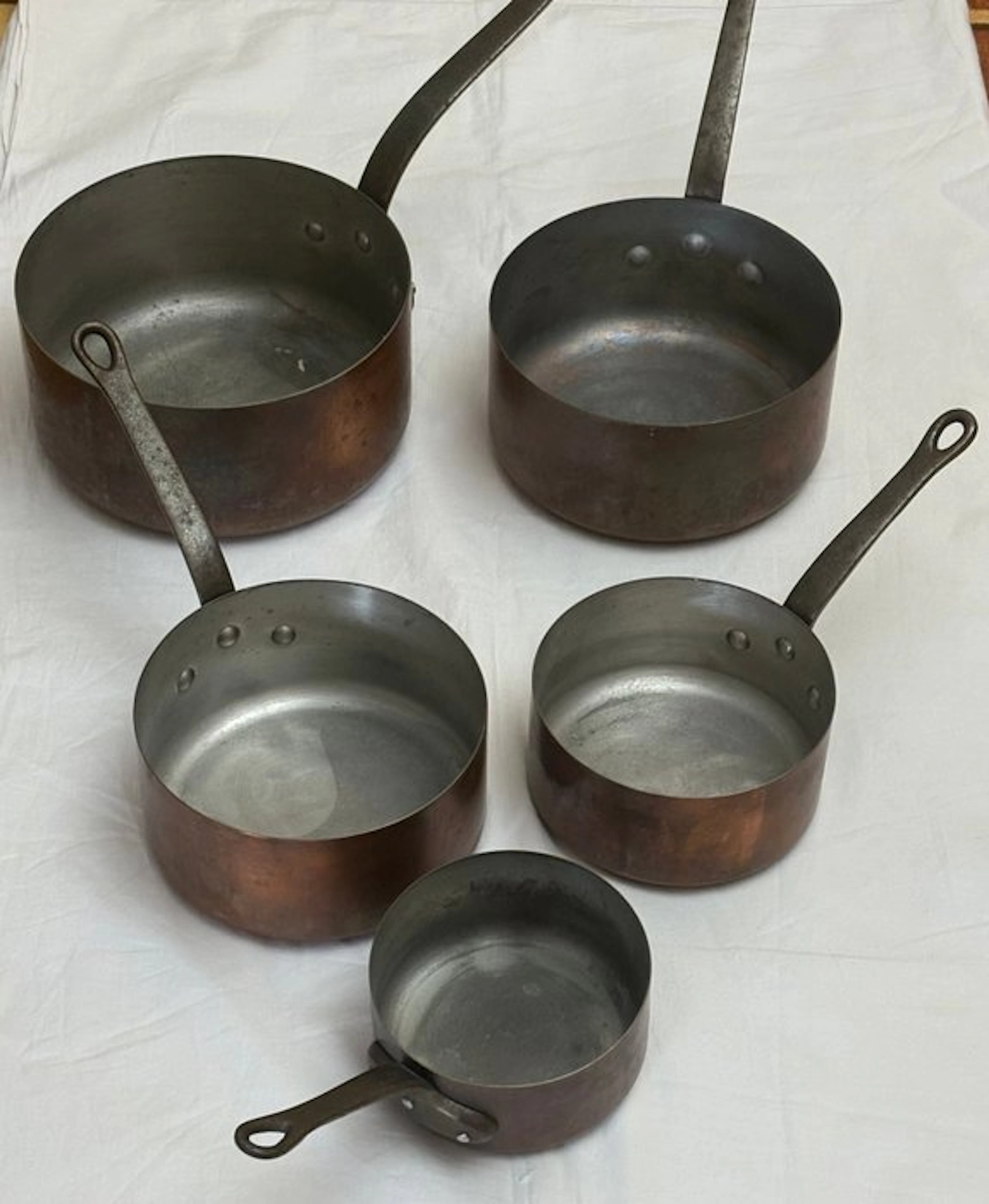 Les Cuivres de Faucogney - Pot (5) - Copper, Metal, Tin - Graduated set