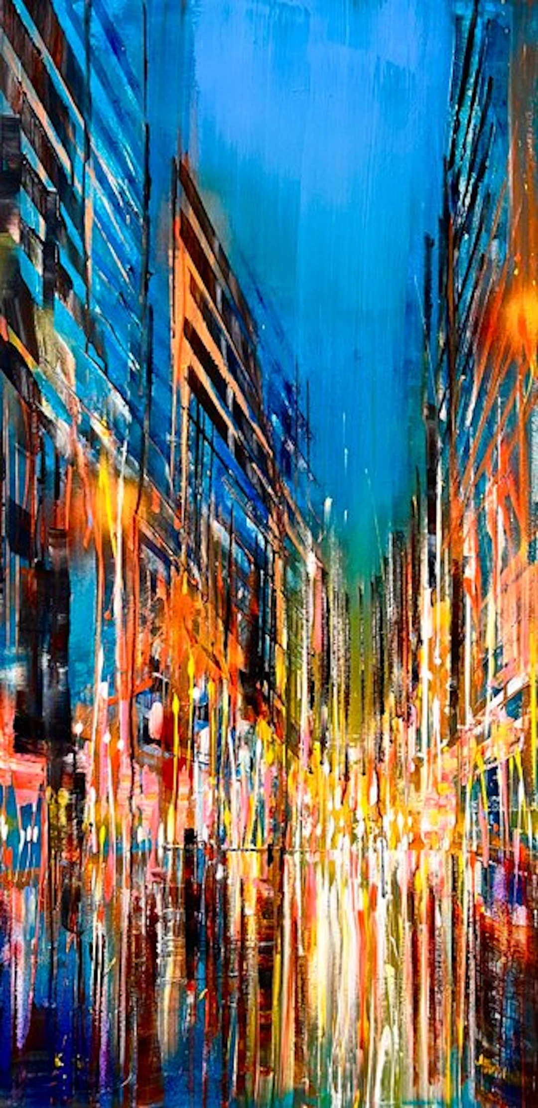 Prettau - City in action painting (vertical)
