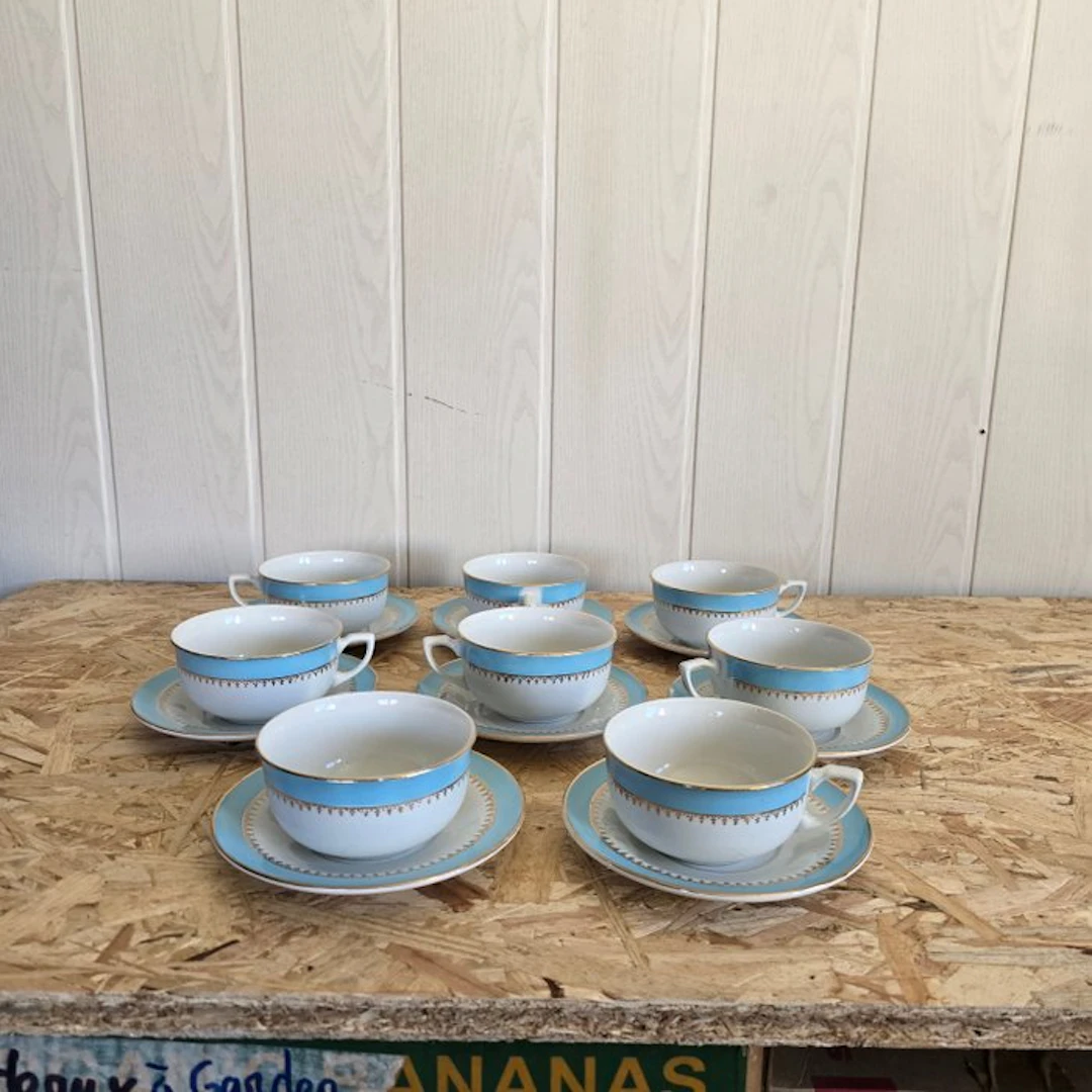 Saint-Amand - Coffee set for 8 (8) - L'Amandinoise - Porcelain