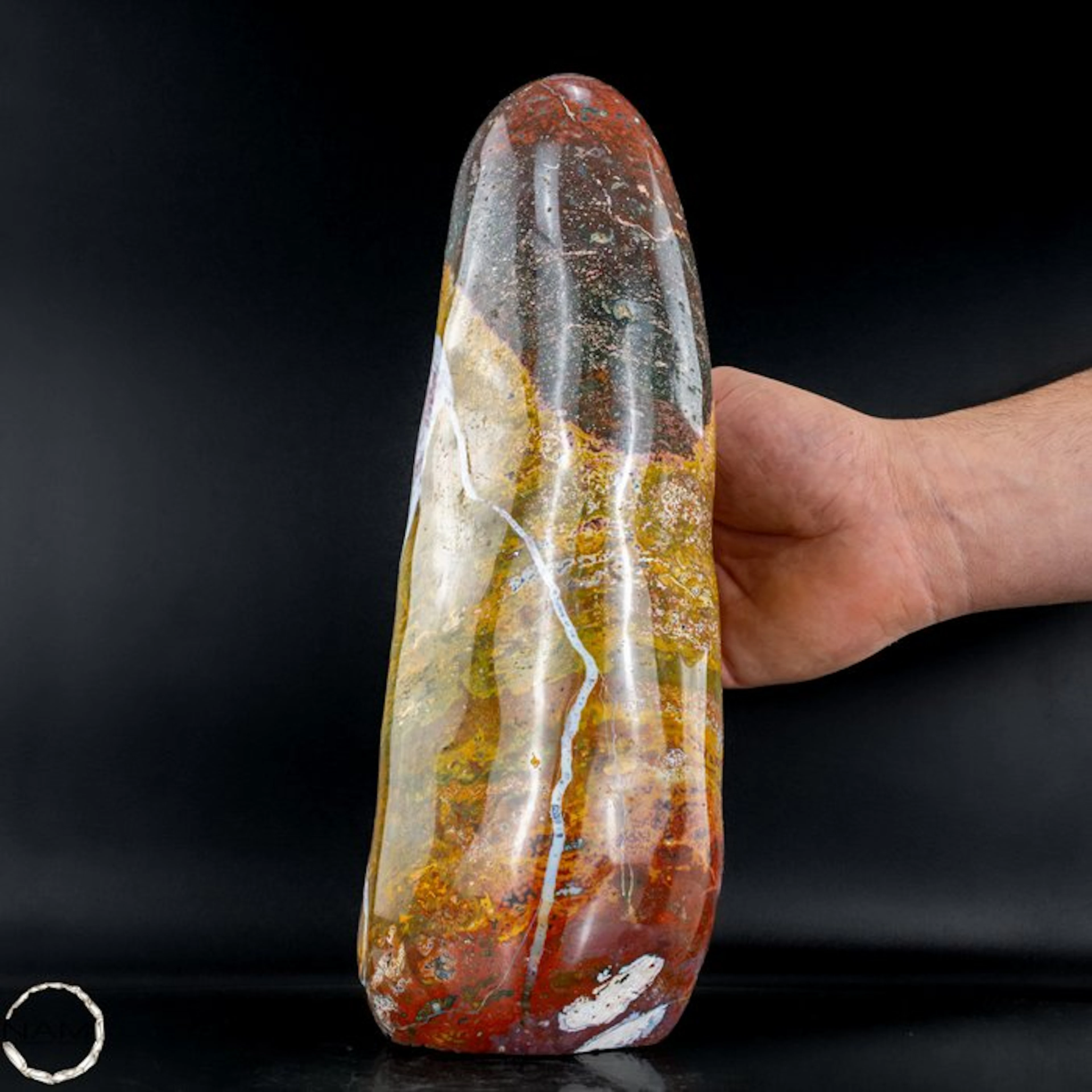 Natural, rare Ocean Jasper freeform – multilayered color...