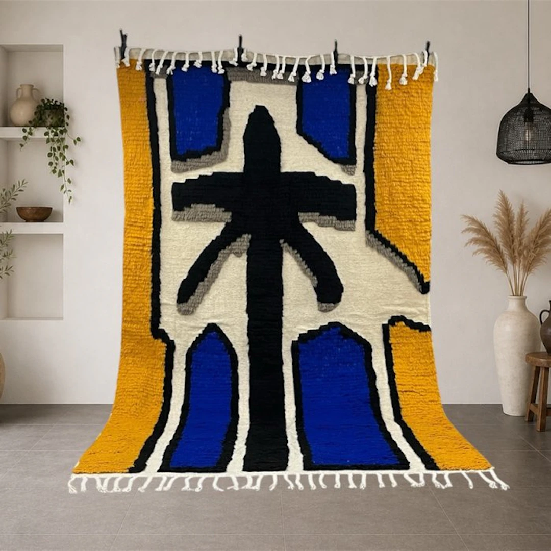 Berber, Beni Ouarain vintage – Thick wool Berber rug - Carpet - 260 cm - 155 cm
