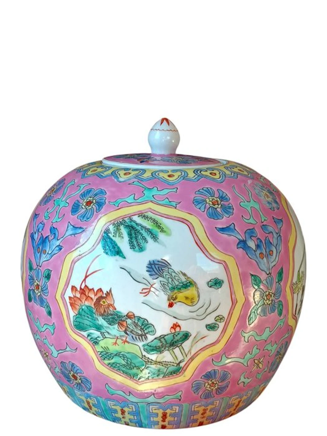 Ginger jar - Porcelain - Famille Rose Ginger Pot