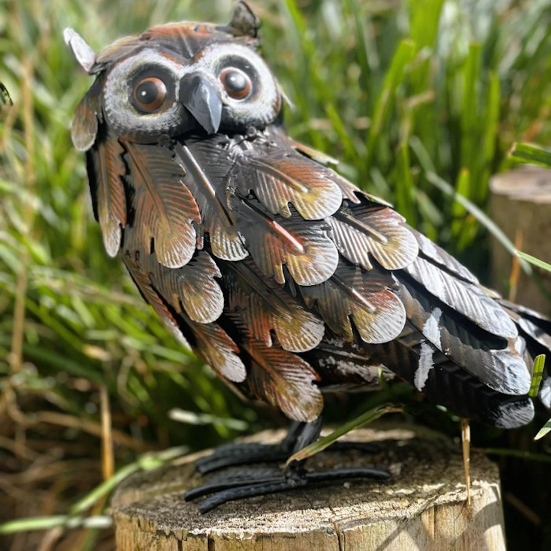 Sculpture, Fraaie uil - 22 cm - Iron