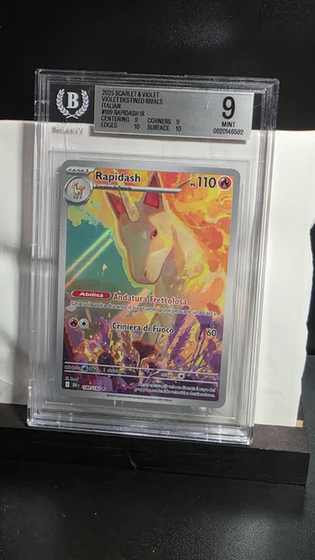 Pokémon - 1 Graded card - Pokémon - Rapidash Full art, Foil - Beckett 9