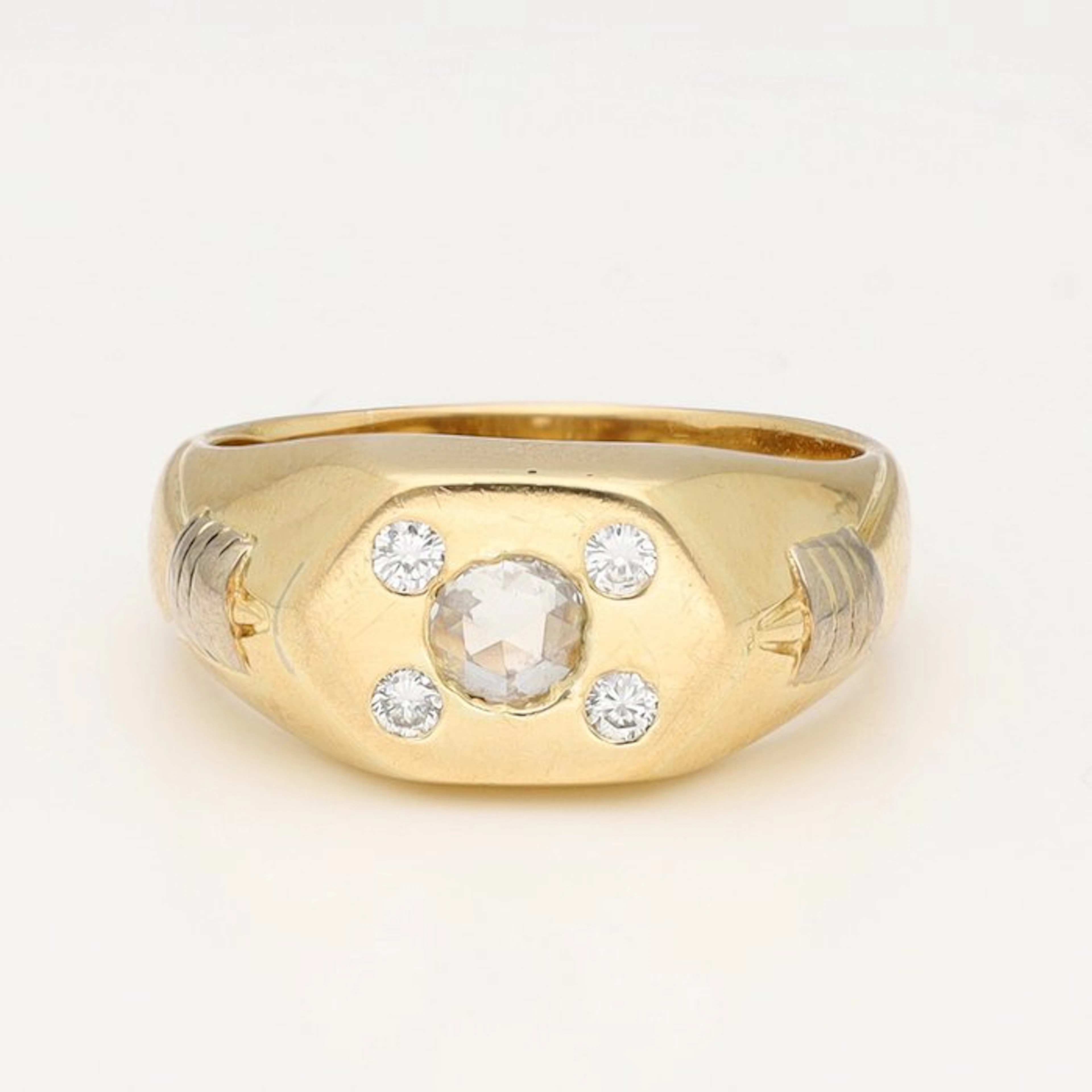 Ring - 18 kt. Yellow gold Diamond (Natural) - Diamond