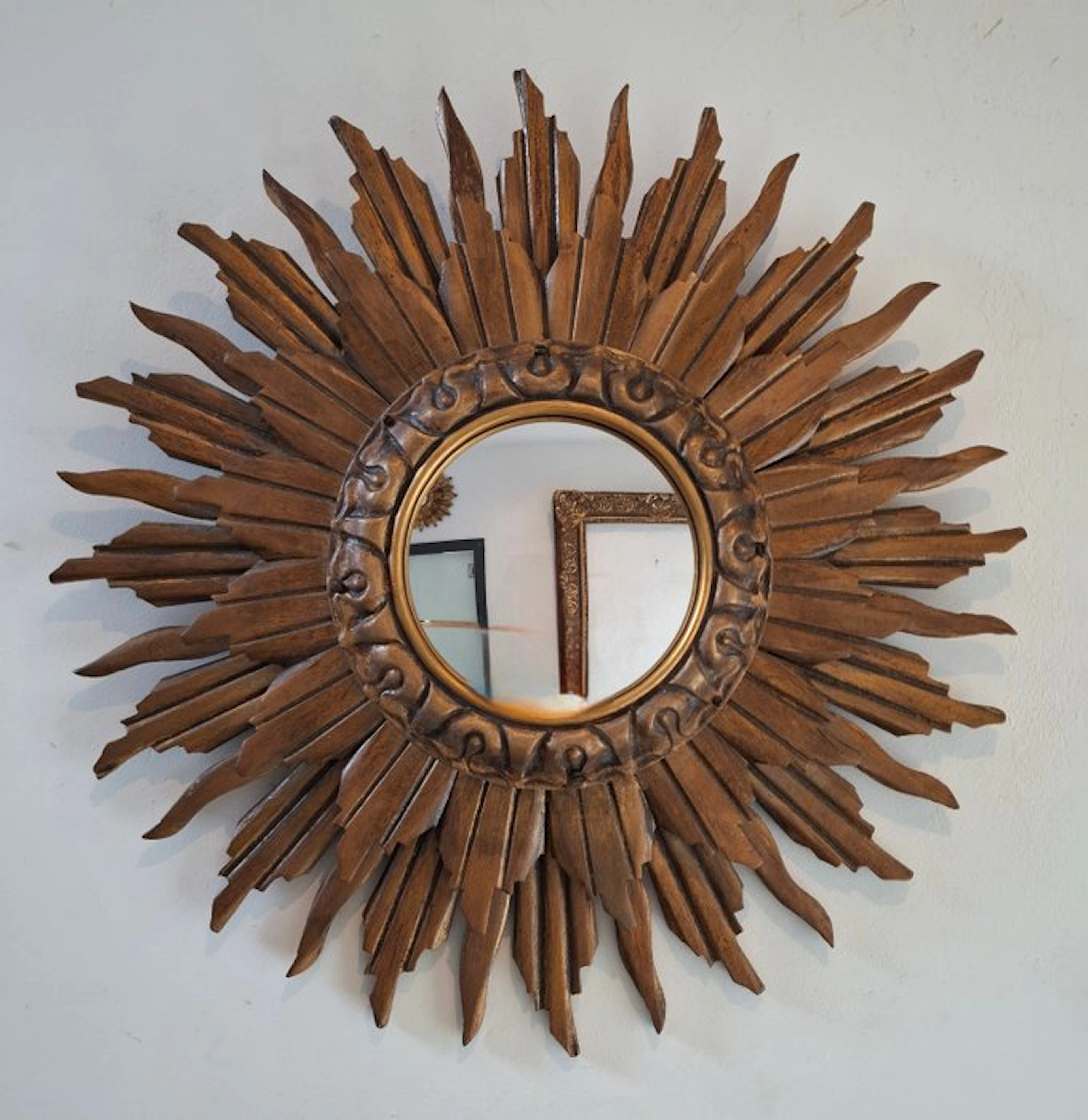 Zonnespiegel LUXE - Mirror - Wood - Wood! 2 floors