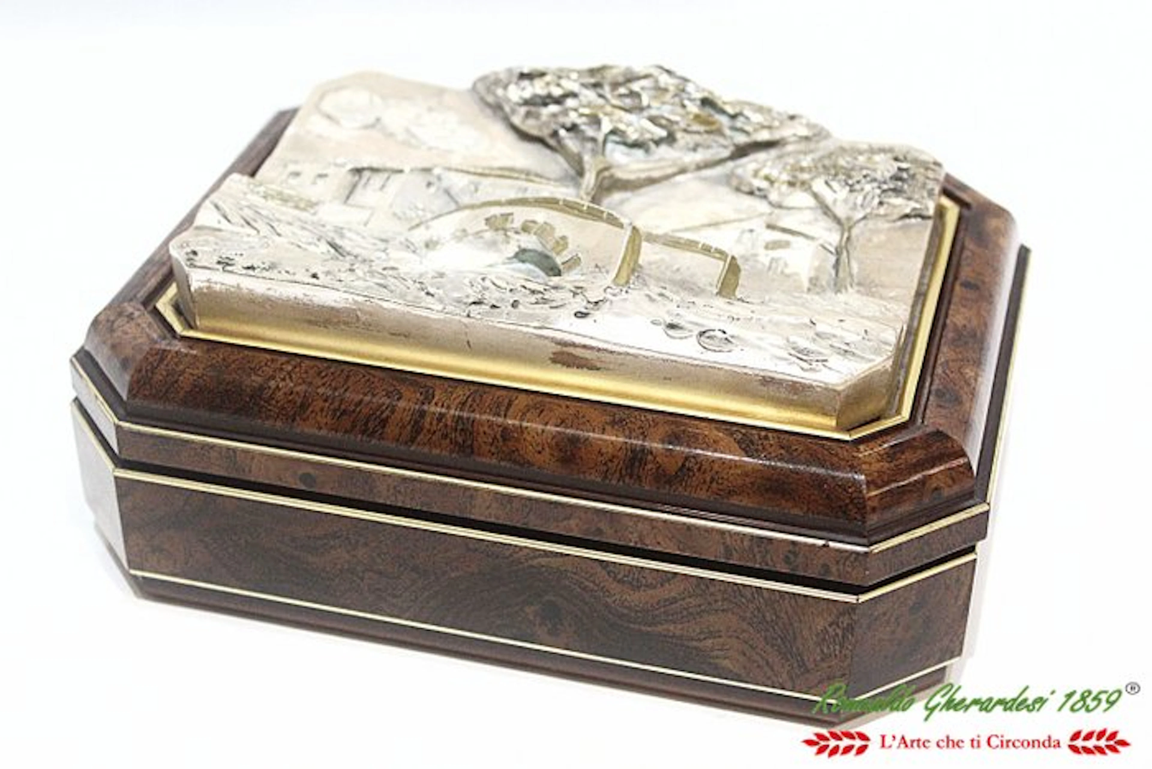 New Daniel in lastra argento in radica di noce - Box - .925 silver