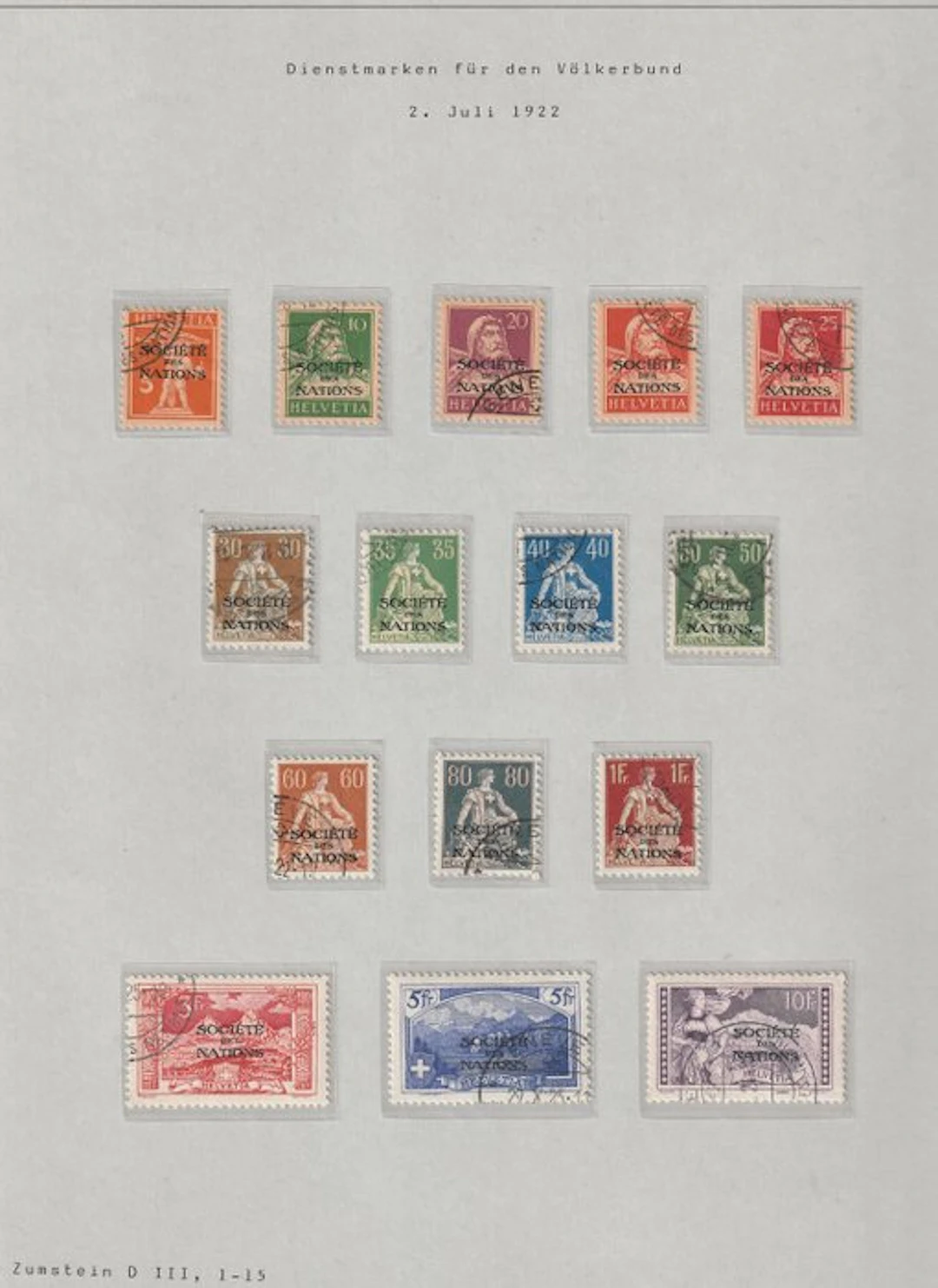 Switzerland 1922/1995 - Complete collection of international organizations.