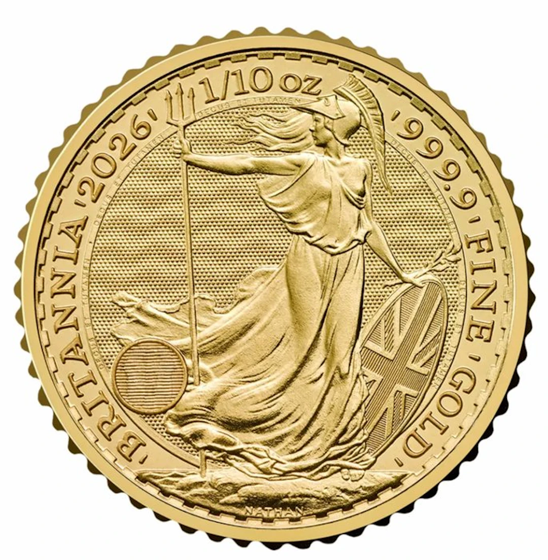 United Kingdom. 10 Pounds 2026, Britannia, 1/10 oz