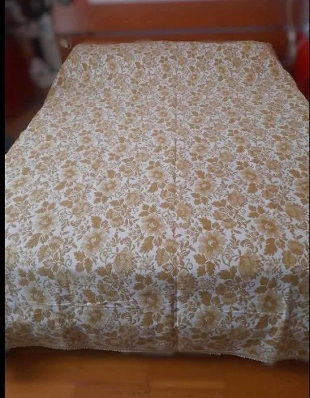legler casa mia - Bedspread - 260 cm - 280 cm - gold damask on white